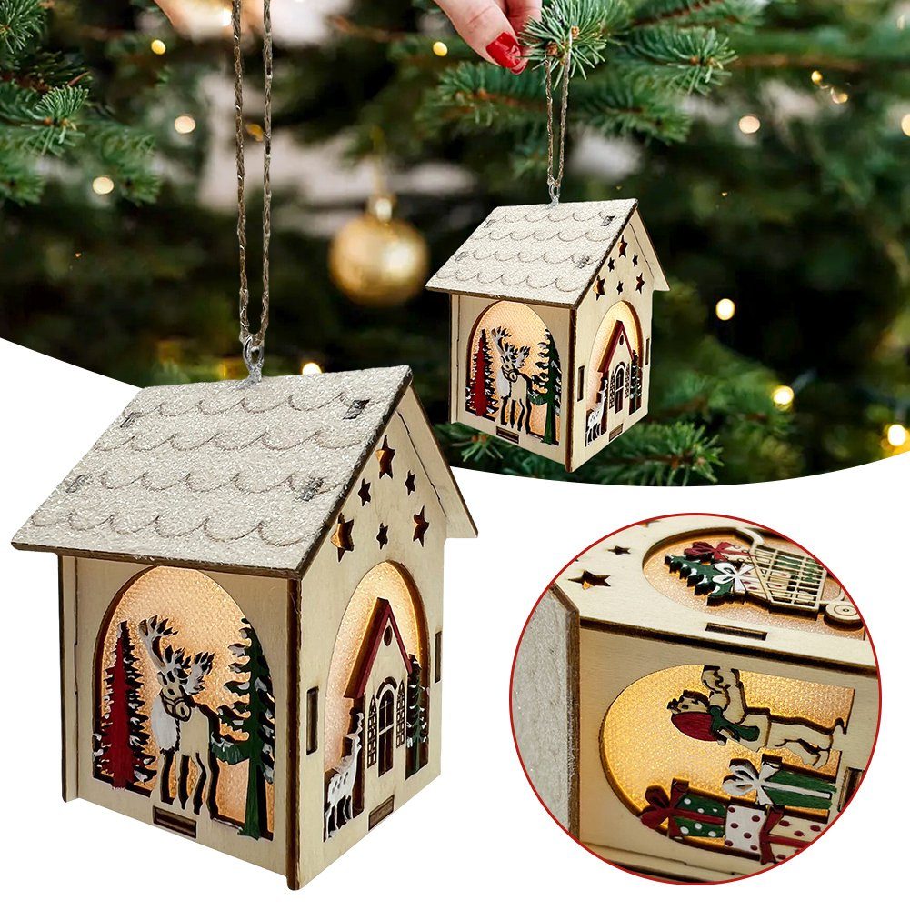Artwares In Leuchtende snowman Weihnachtshausform, Blusmart Personalisierte Christbaumschmuck Leichte,