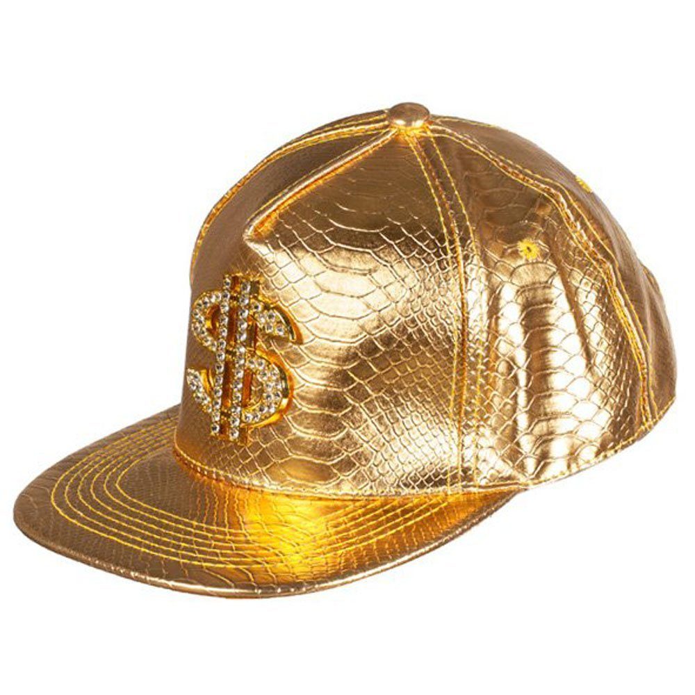 Metamorph Kostüm Goldene Dollar Cap, Einfach goldig: Bling-Bling in Mützenf günstig online kaufen