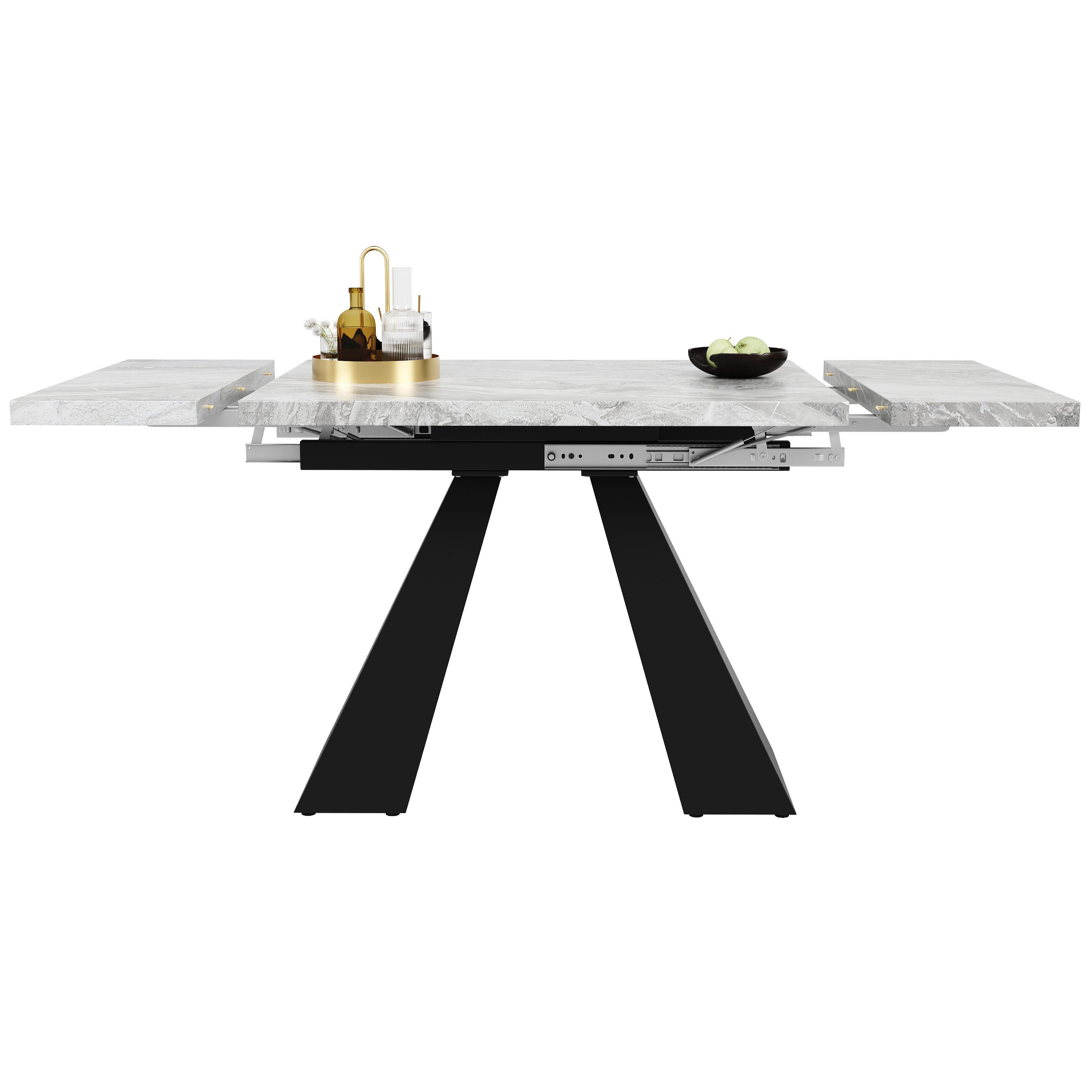 OKWISH Esstisch Langer Tisch,Moderne Esstisch,Teleskoptisch,Esstisch-Set (T günstig online kaufen