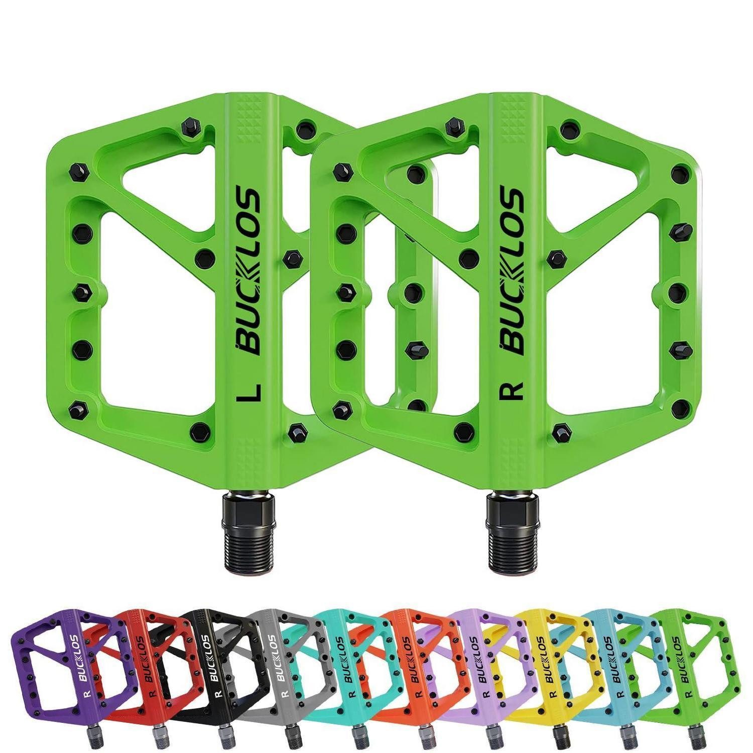 LuxusKollektion Plattformpedale Nylon Plattform Pedale MTB 9/16" Grün