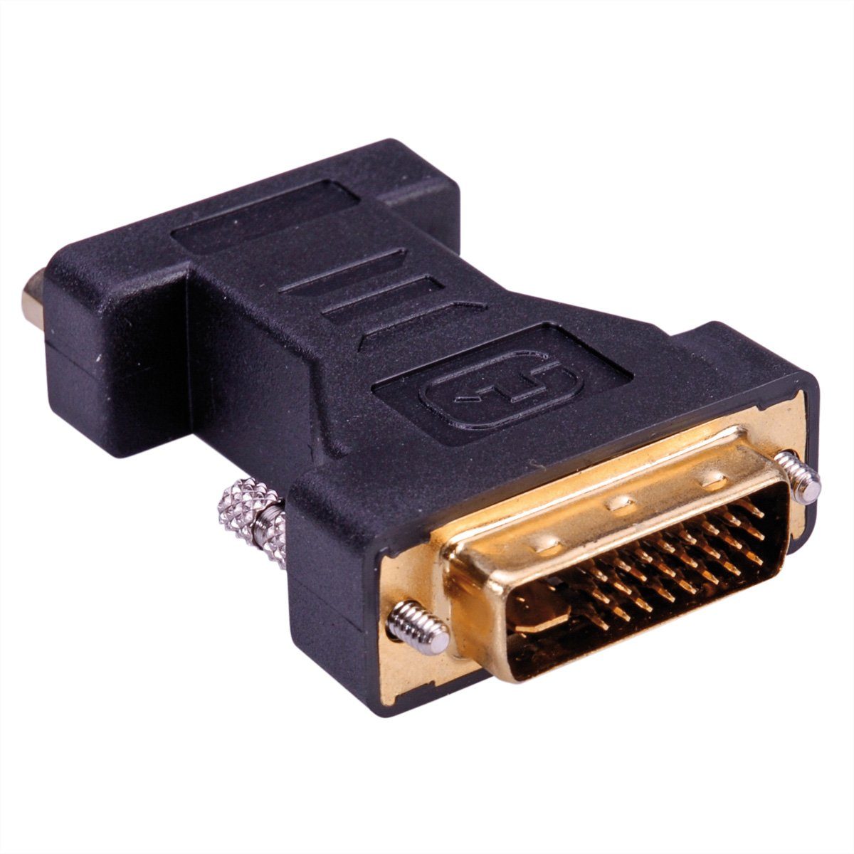 ROLINE DVI-VGA Adapter, DVI ST / VGA BU Audio- & Video-Adapter DVI-I 24+5 Männlich (Stecker) zu HD D-Sub 15-polig (HD-15), VGA Weiblich (Buchse)
