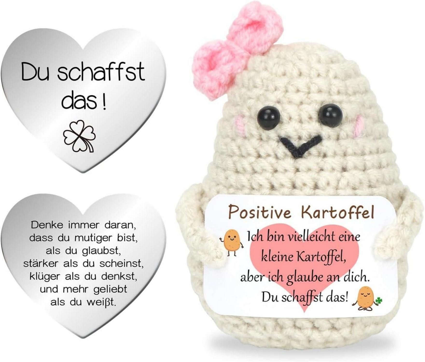 LuxusKollektion Dekohänger Pocket Hug Positive Kartoffel Puppe mit Energiekarte & Glücksbringer