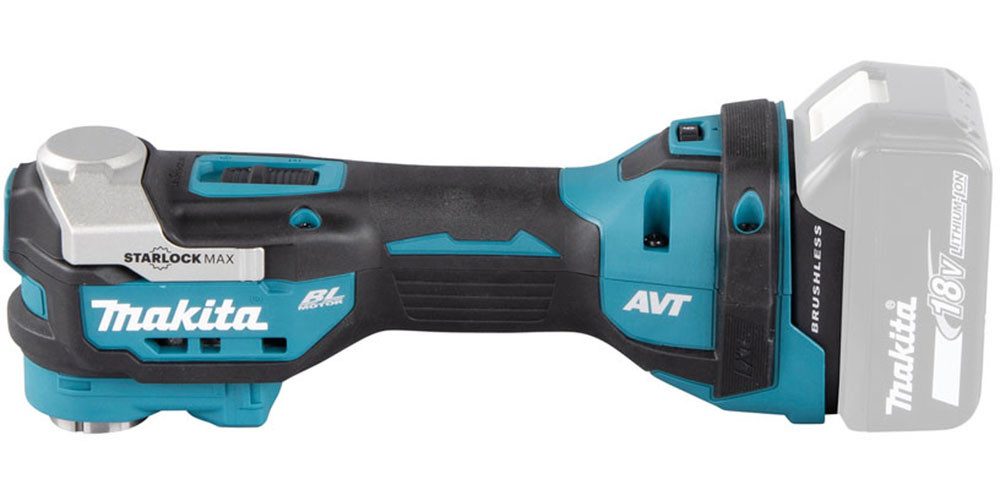 Makita Akku-Multifunktionswerkzeug »DTM52ZJX2« 18V, ohne Akku und Ladegerät, 10.000-20.000 min⁻¹, vielseitige zum Sägen, Schleifen und Polieren