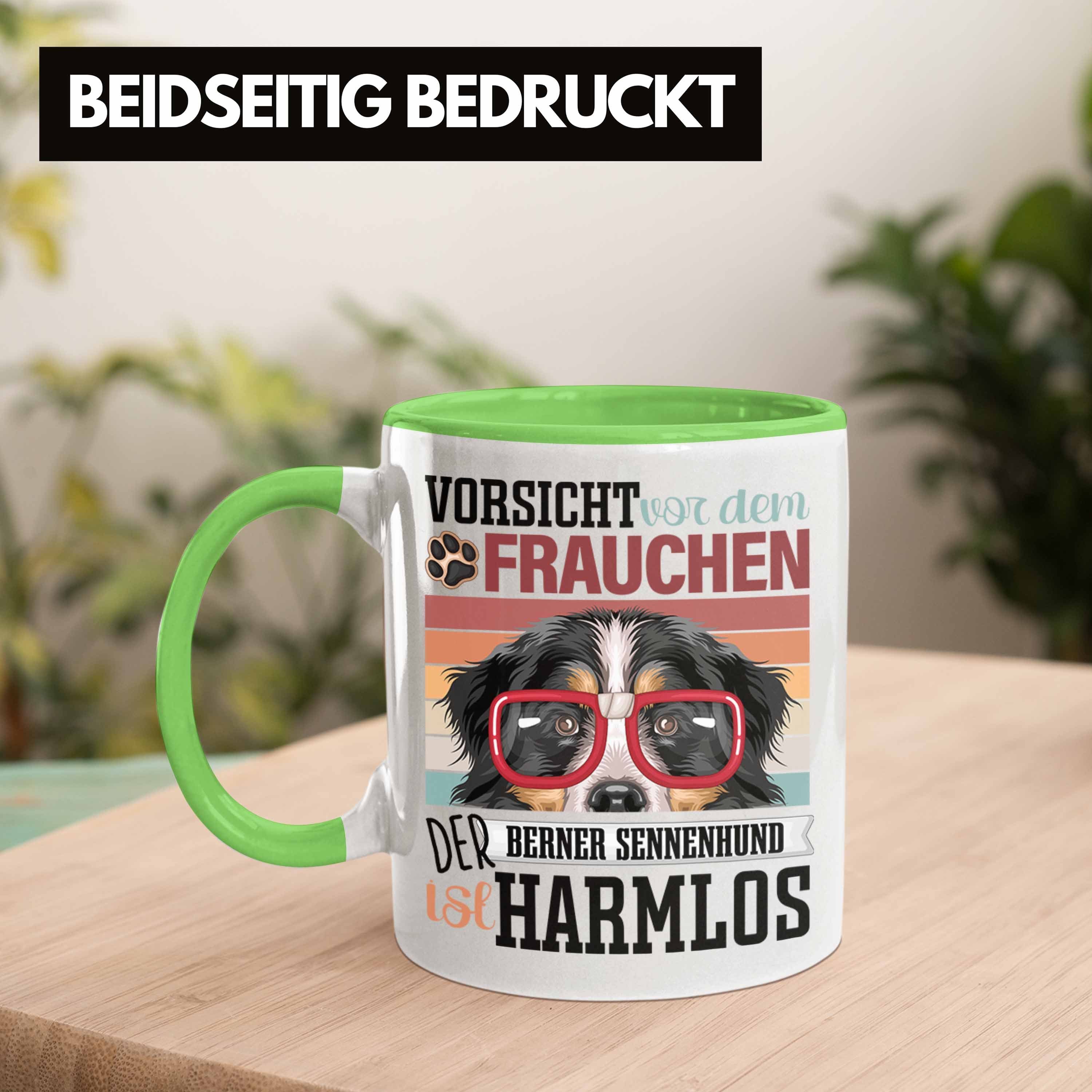 Frauchen Besitzerin Sennen Tasse Lustiger Grün Geschenk Berner Trendation Tasse Gesch Spruch