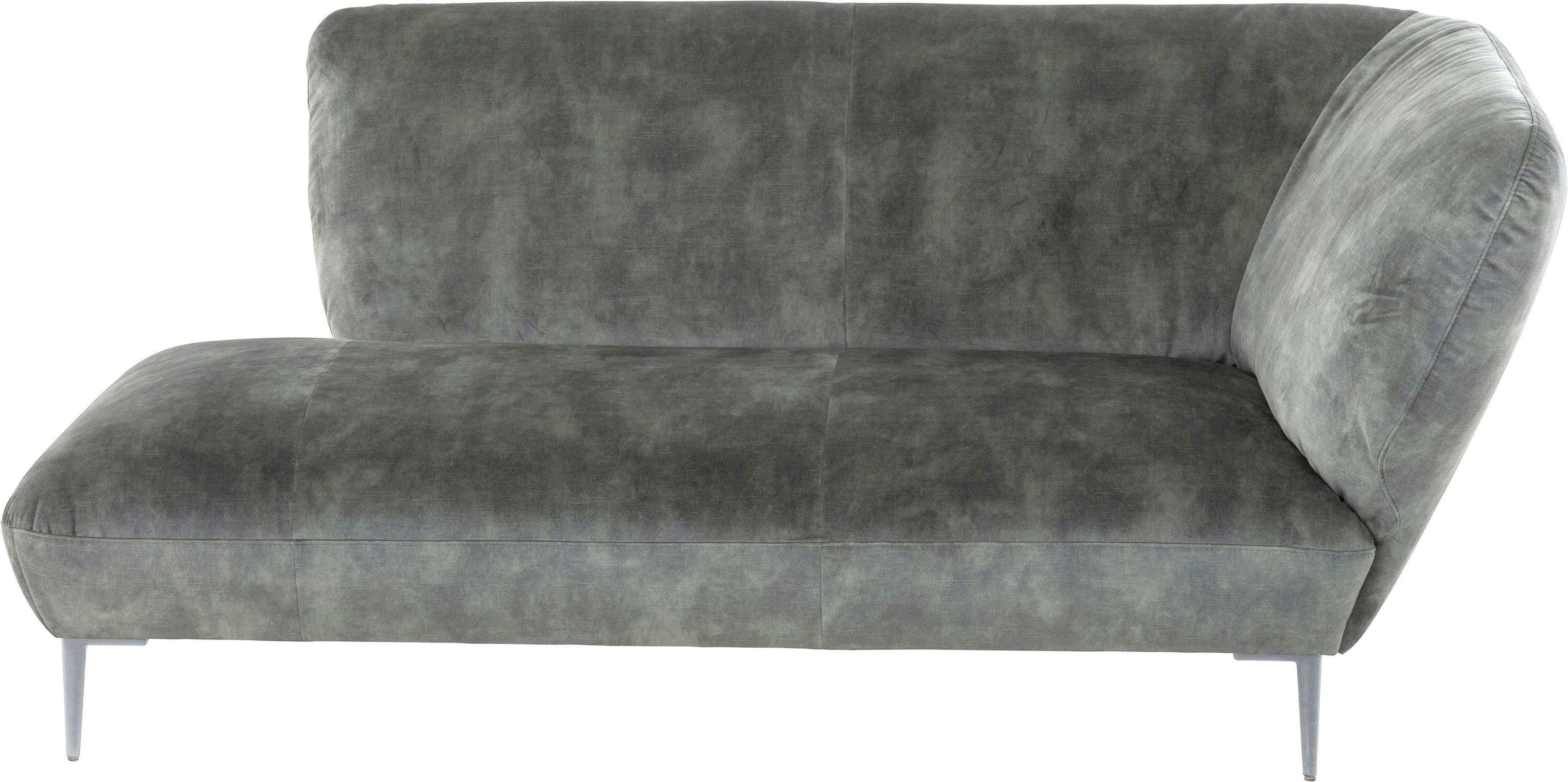 S41 W.SCHILLIG Silber ELLA, Boch & steel Chaiselongue matt Füße Villeroy