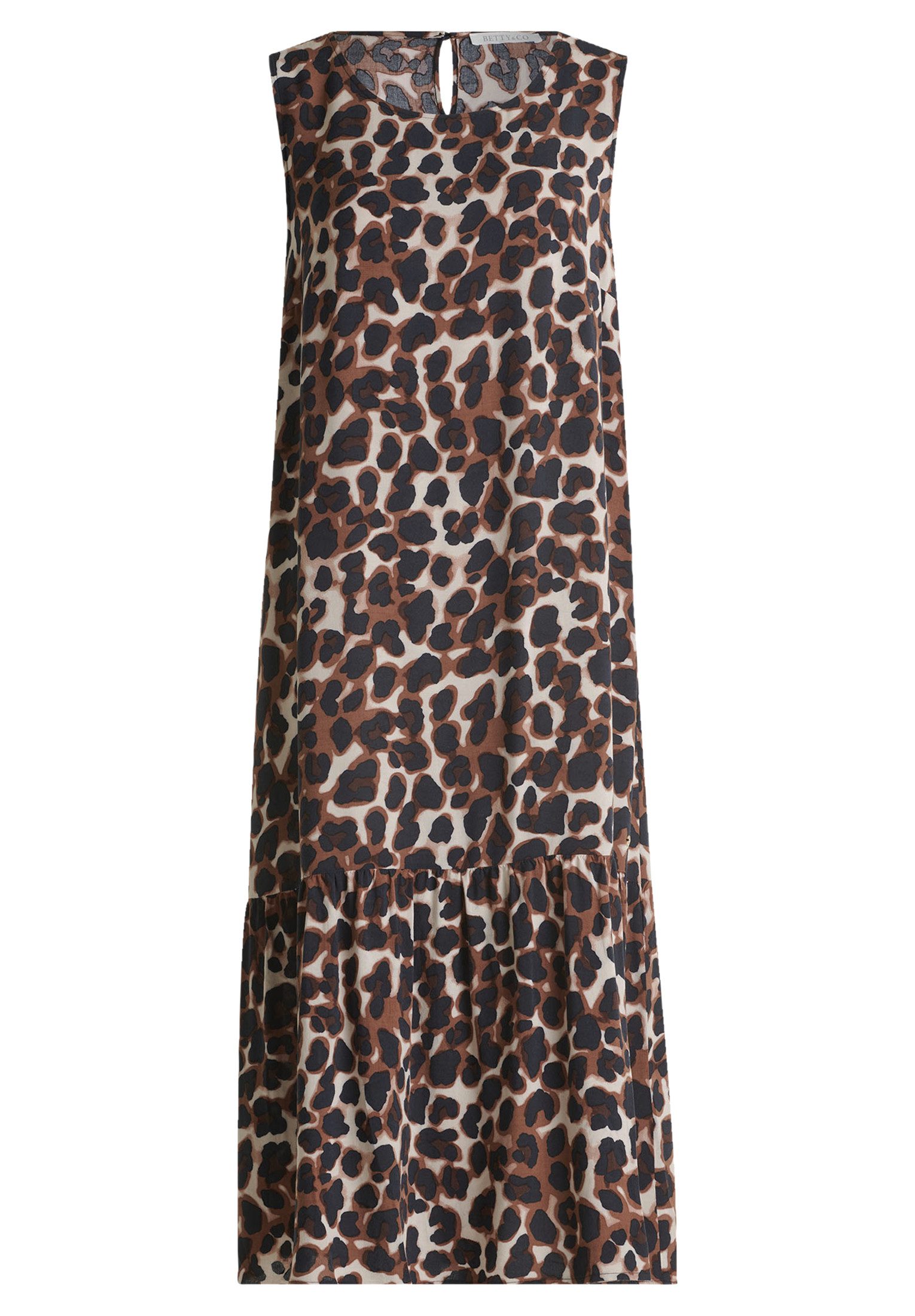 Betty&Co Sommerkleid Damen Stufenkleid im Leo-Look Druck günstig online kaufen