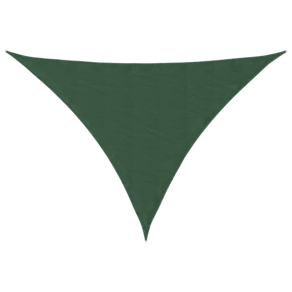 vidaXL Sonnensegel Sonnensegel Oxford-Gewebe Dreieckig 3x4x5 m Dunkelgrün, (1-tlg)