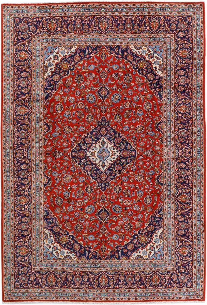 Orientteppich Keshan 211x304 Handgeknüpfter Orientteppich / Perserteppich, Nain Trading, rechteckig, Höhe: 12 mm