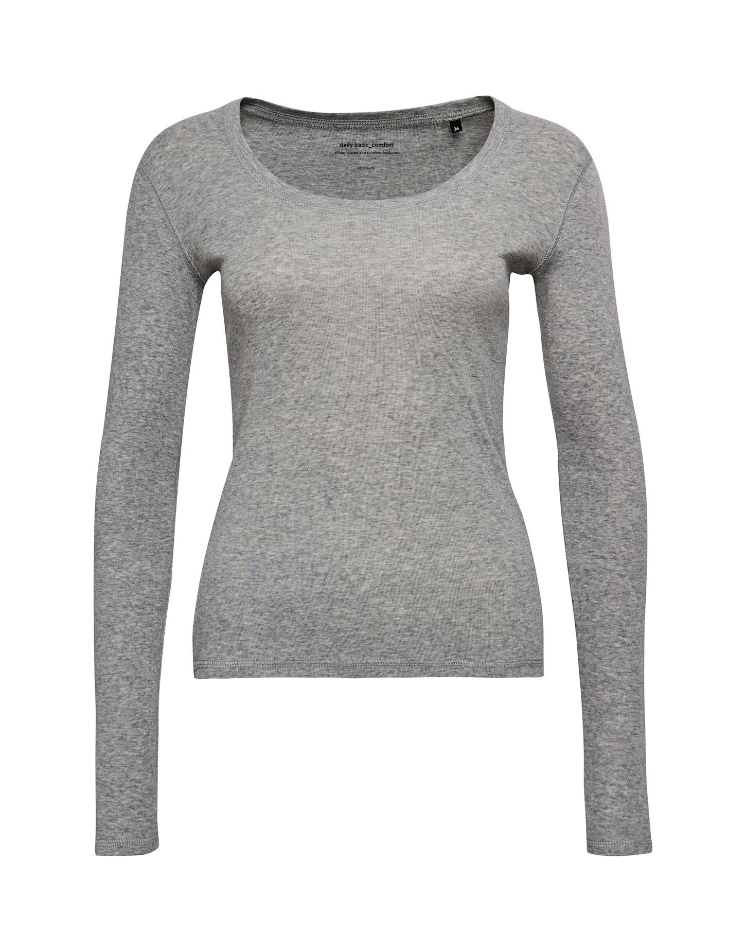 OPUS Langarmshirt Sorana easy grey