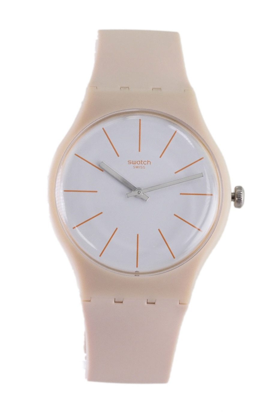 Swatch Quarzuhr Swatch Unisex Quarz Uhr SUOT102 Beigesounds X32