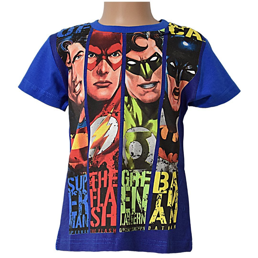 DC Comics T-Shirt Liga der Gerechten Jungen Kurzarmshirt Gr. 104 - 140 cm
