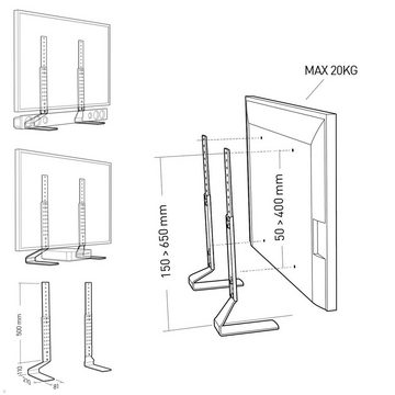 Erard Fit-Up L TV-Standfuß, (bis 50,00 Zoll)