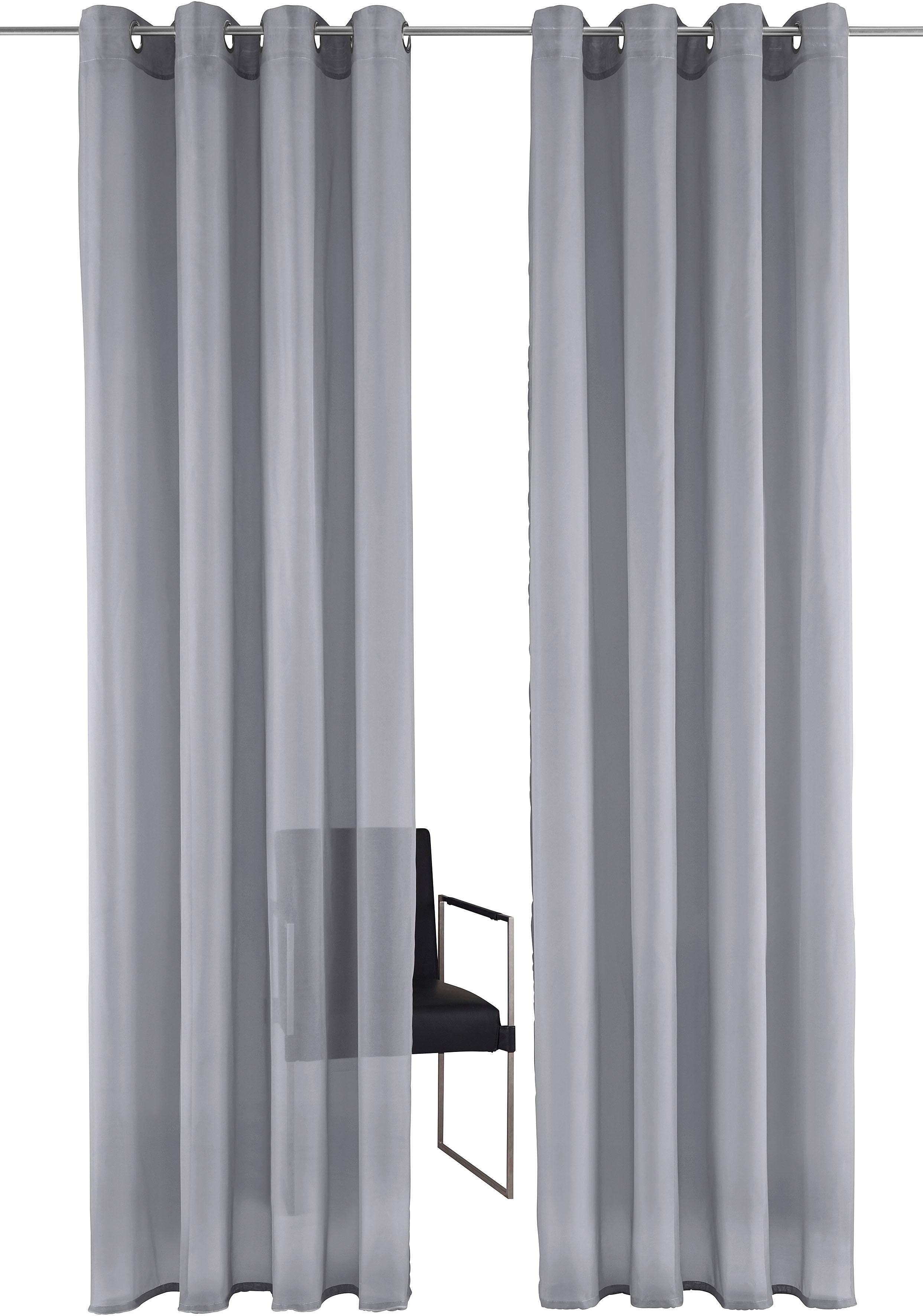 my home Gardine XANA mit Ösen, Kräuselband oder Schlaufen (2 St), Ösen, hal günstig online kaufen
