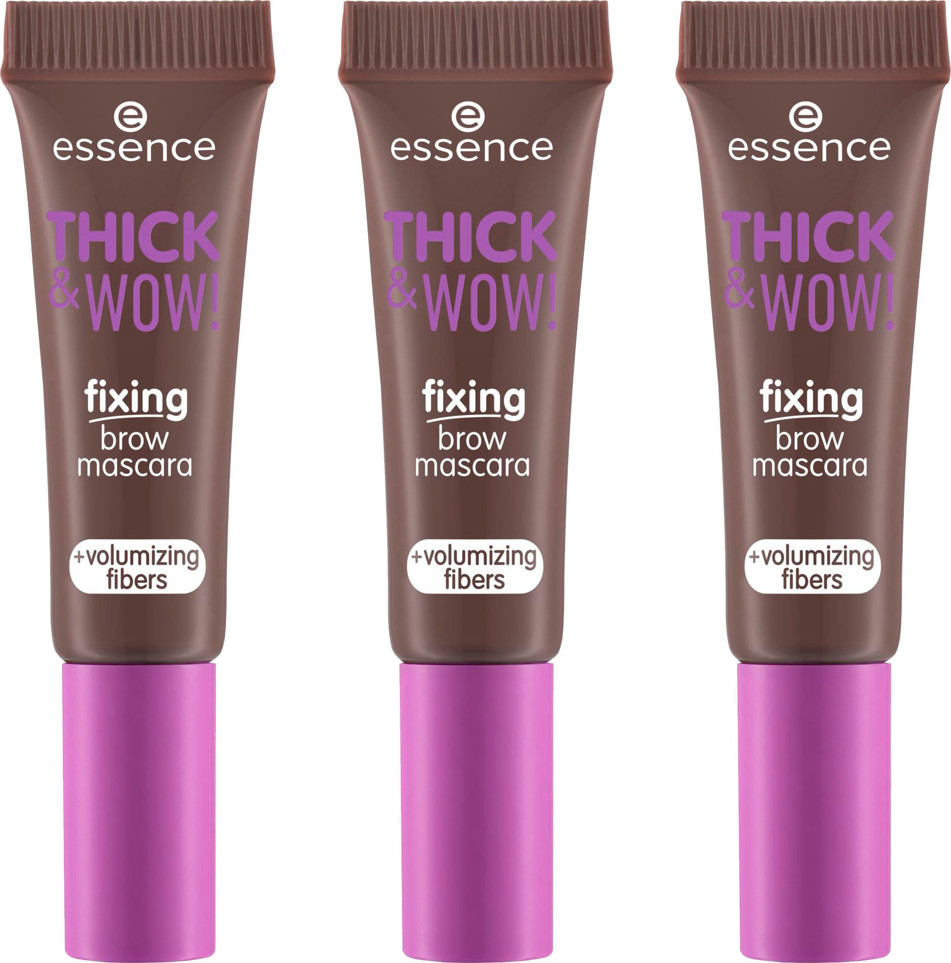 Essence Augenbrauen-Gel THICK & WOW! fixing brow mascara, 3-tlg.