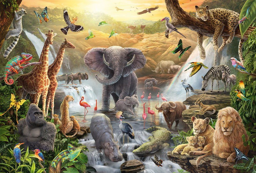 Schmidt Spiele Puzzle 60 Teile Schmidt Spiele Kinder Puzzle Tiere in Afrika günstig online kaufen