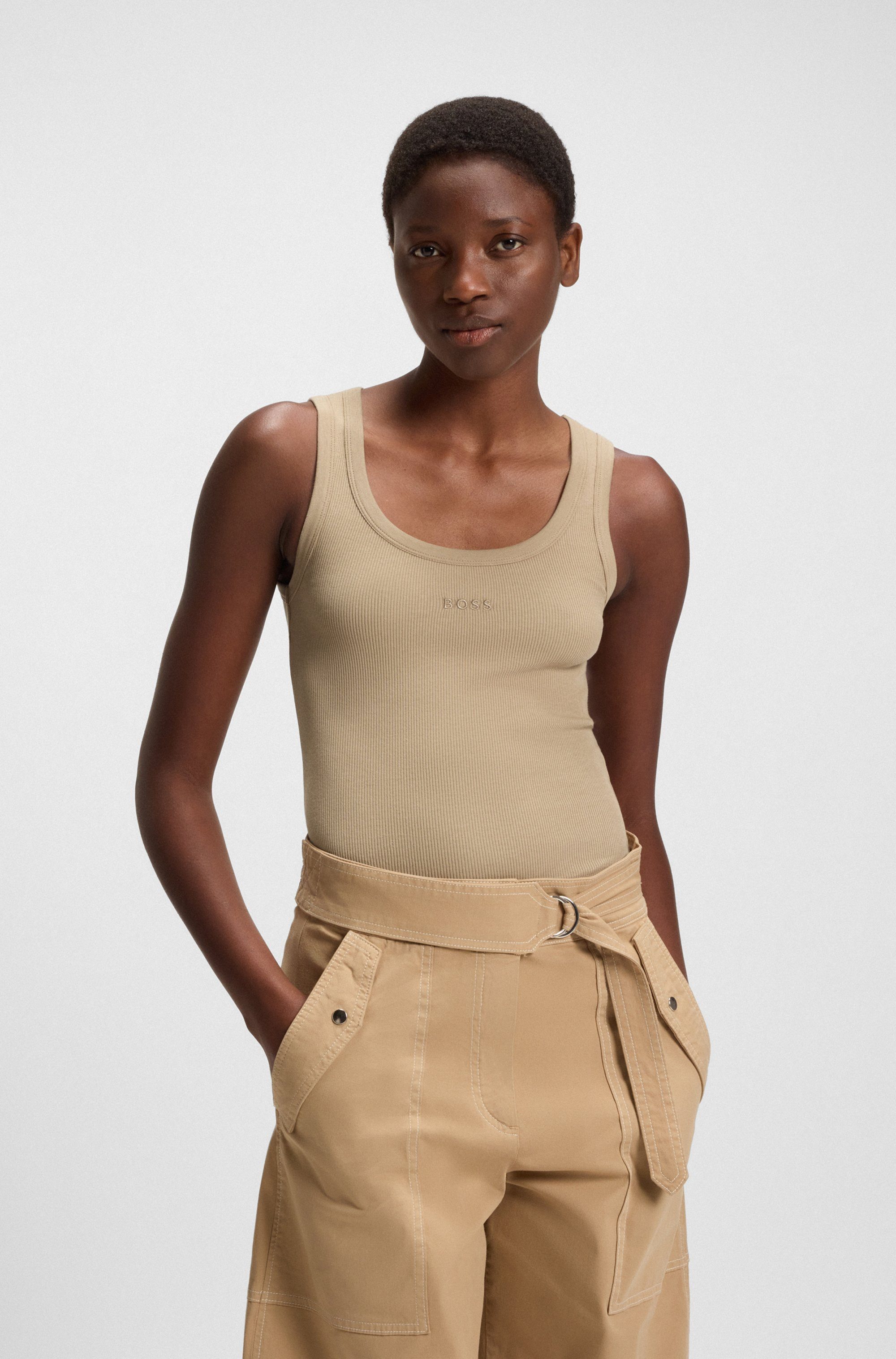 BOSS ORANGE Longtop Ematite Premium Damenmode mit Rundhalsausschnitt günstig online kaufen