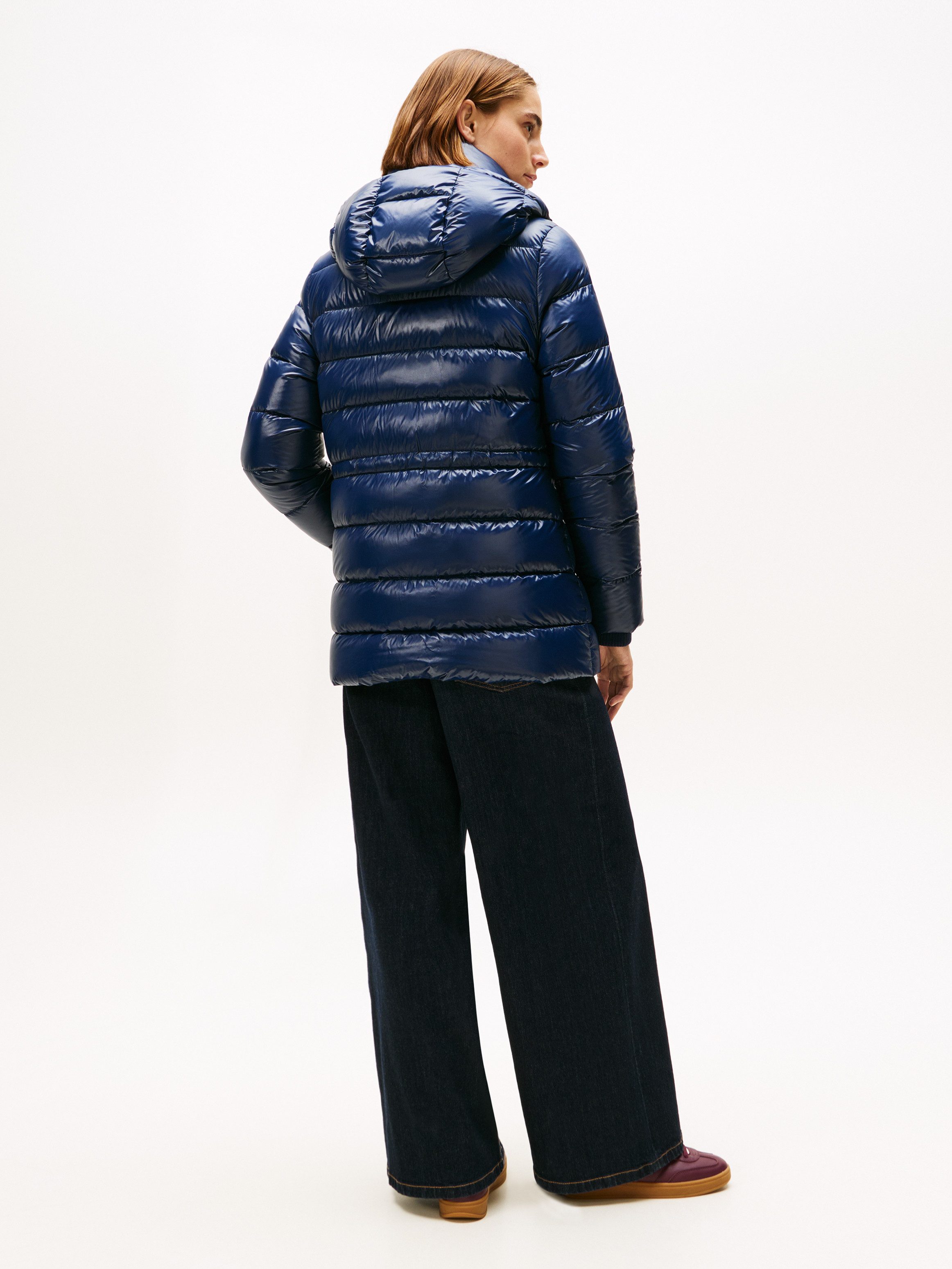 Tommy Hilfiger Steppmantel GLOSS HW DOWN WAIST REG COAT in leicht glänzender Optik