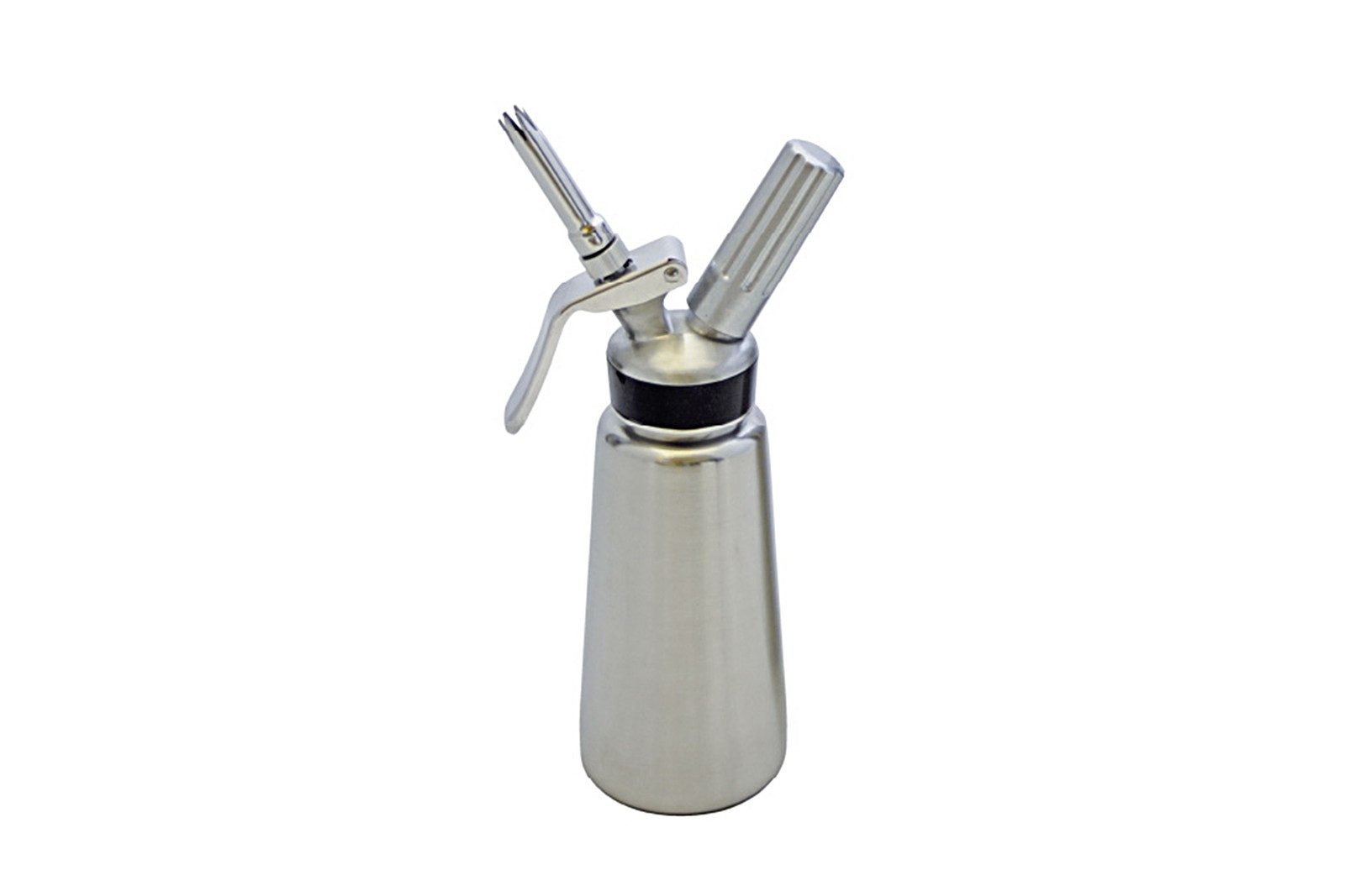 Schneider GmbH Sahnesyphon Sahnespender Sahnebereiter Whip Cream mit 3 Tüllen Edelstahl 0,5L