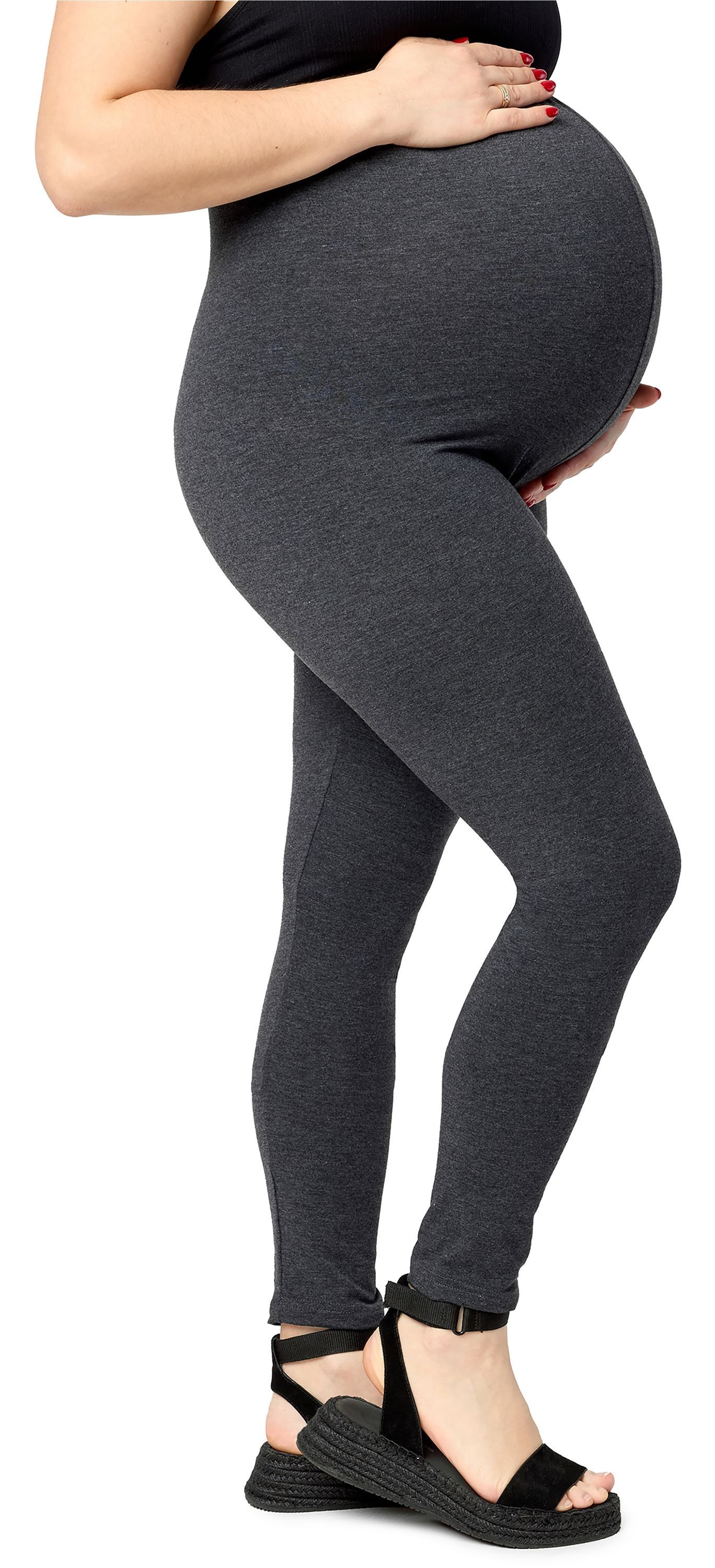 Umstandsleggings Große Größen Damen Umstandstights lang aus Viskose MS10-460
