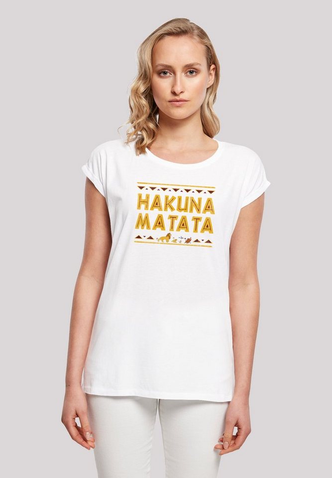 Löwen König T-Shirt Baumwollstoff F4NT4STIC T-Shirt Print, Matata der Disney weicher Tragekomfort Hakuna mit hohem Sehr