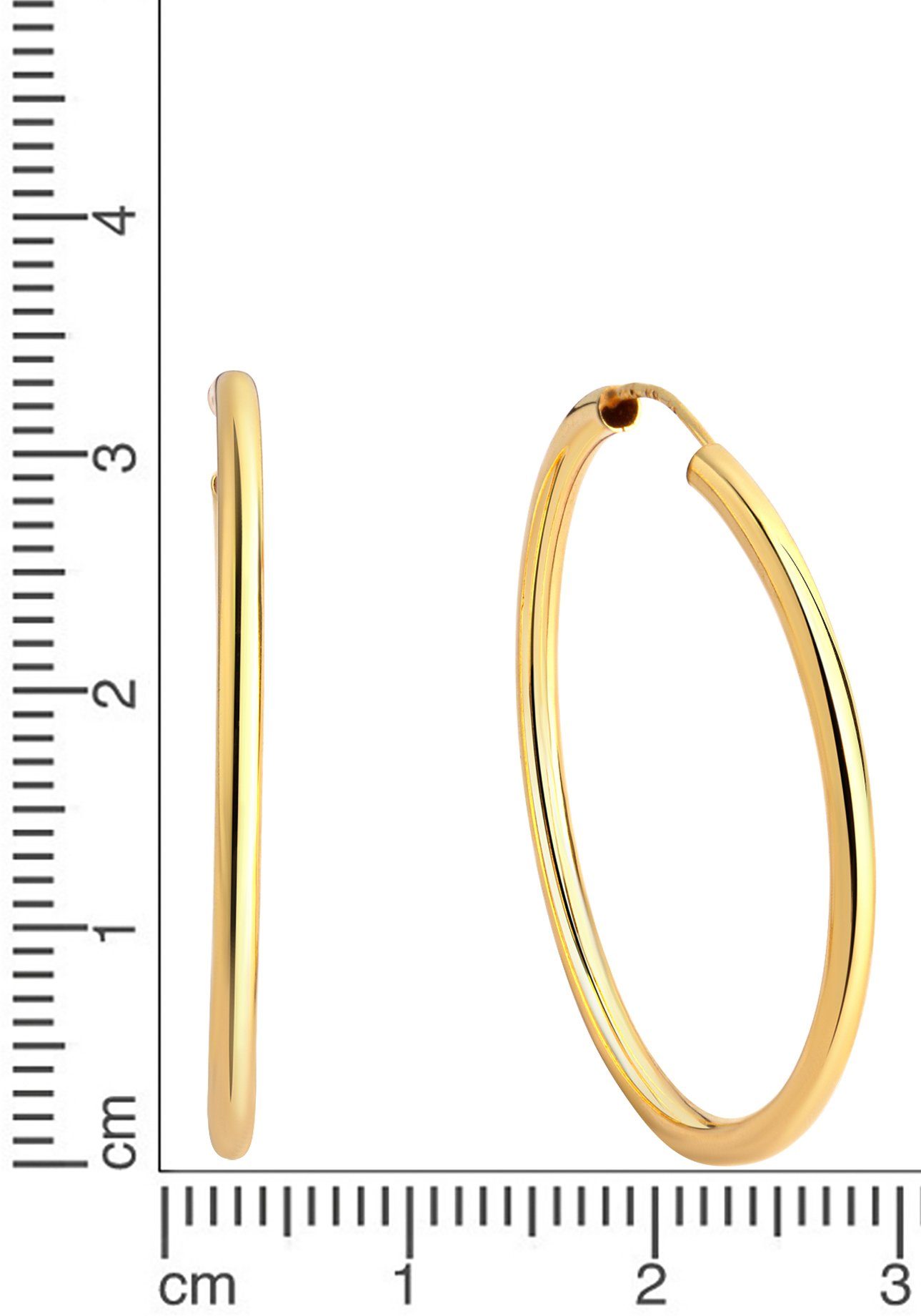 Firetti Paar Creolen Schmuck Geschenk Silber 925 Basic 2 mm breit