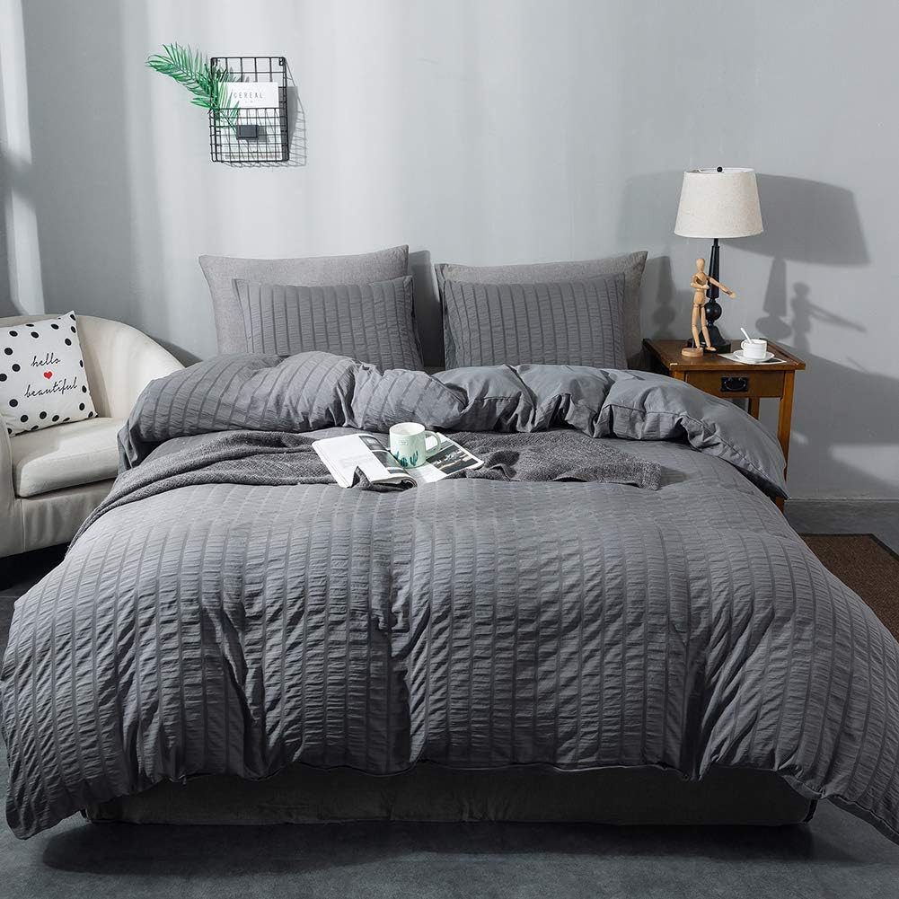 ibettertec Bettwäsche Seersucker Bettwäsche 135x200cm,200x200cm,Wendebettwä günstig online kaufen