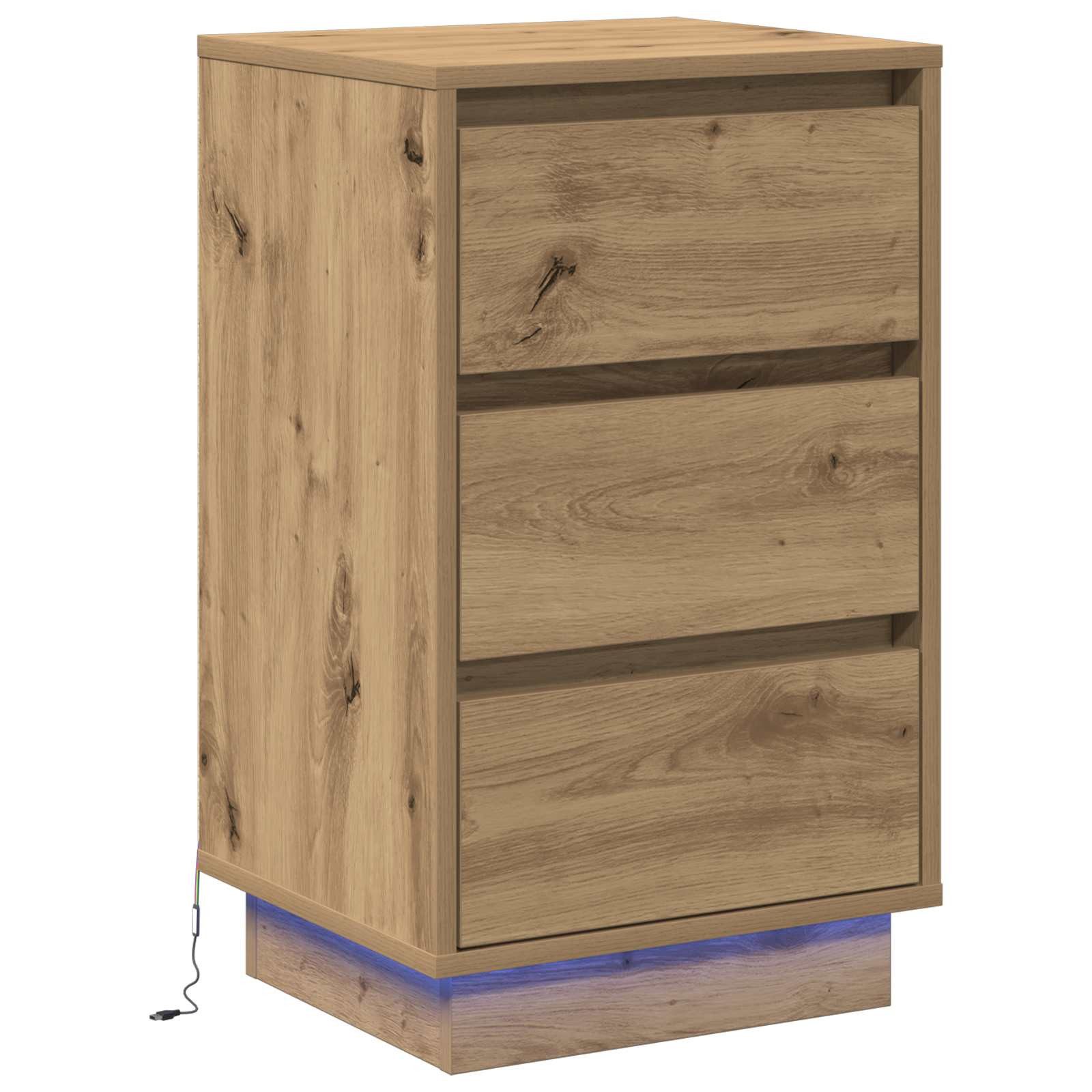 vidaXL Nachttisch Nachttisch Artisan-Eiche 39 x 34,5 x 65 cm Holzwerkstoff günstig online kaufen
