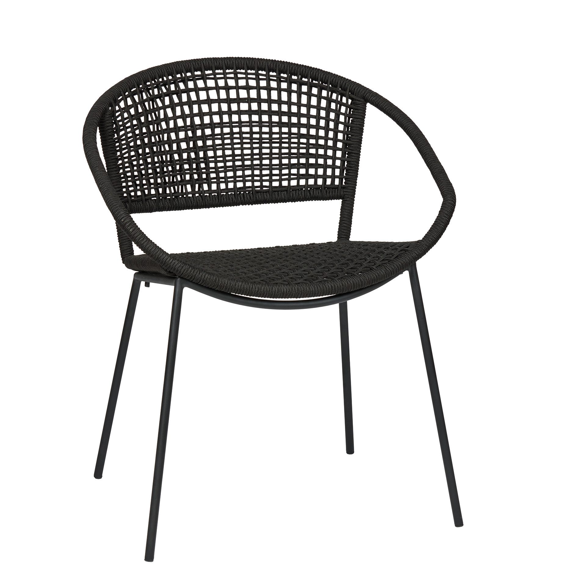 Lambert Gartenstuhl Lario Outdoorstuhl "Fish Net Rope" geflochten