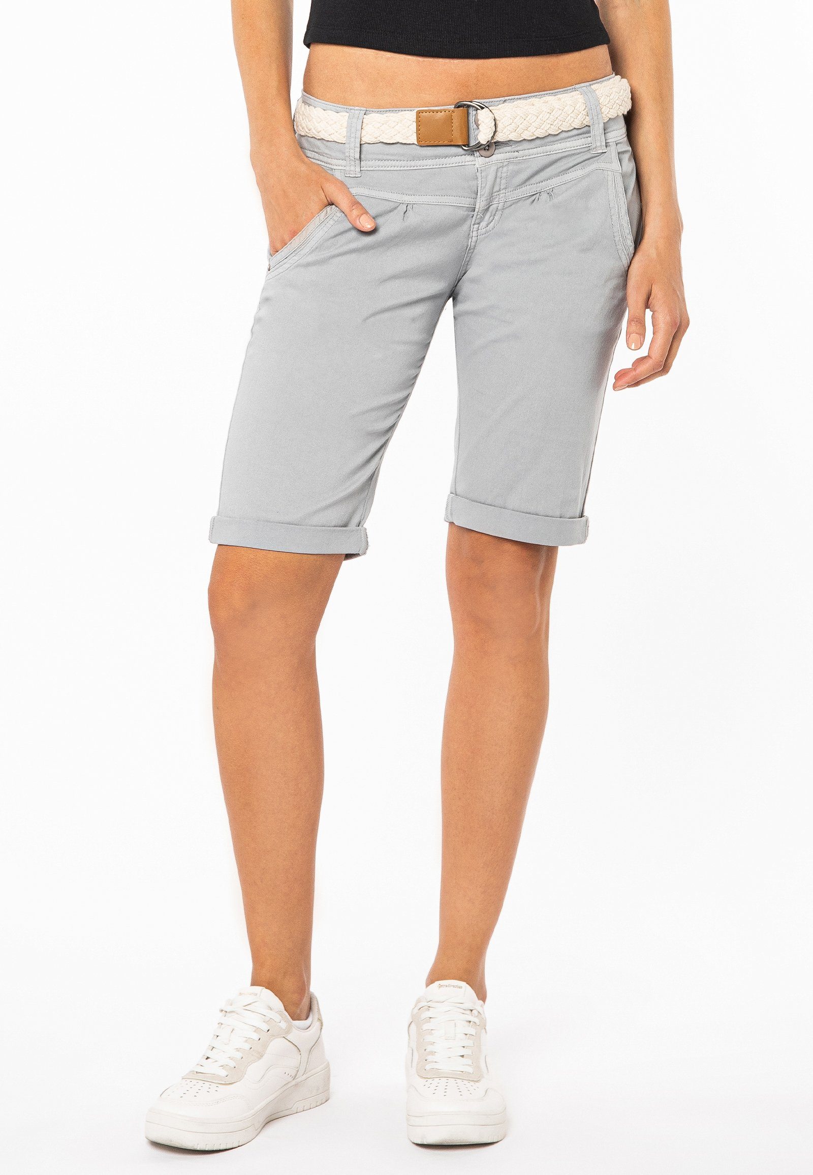 Fresh Made Бермуди Chino Bermuda mit Gürtel