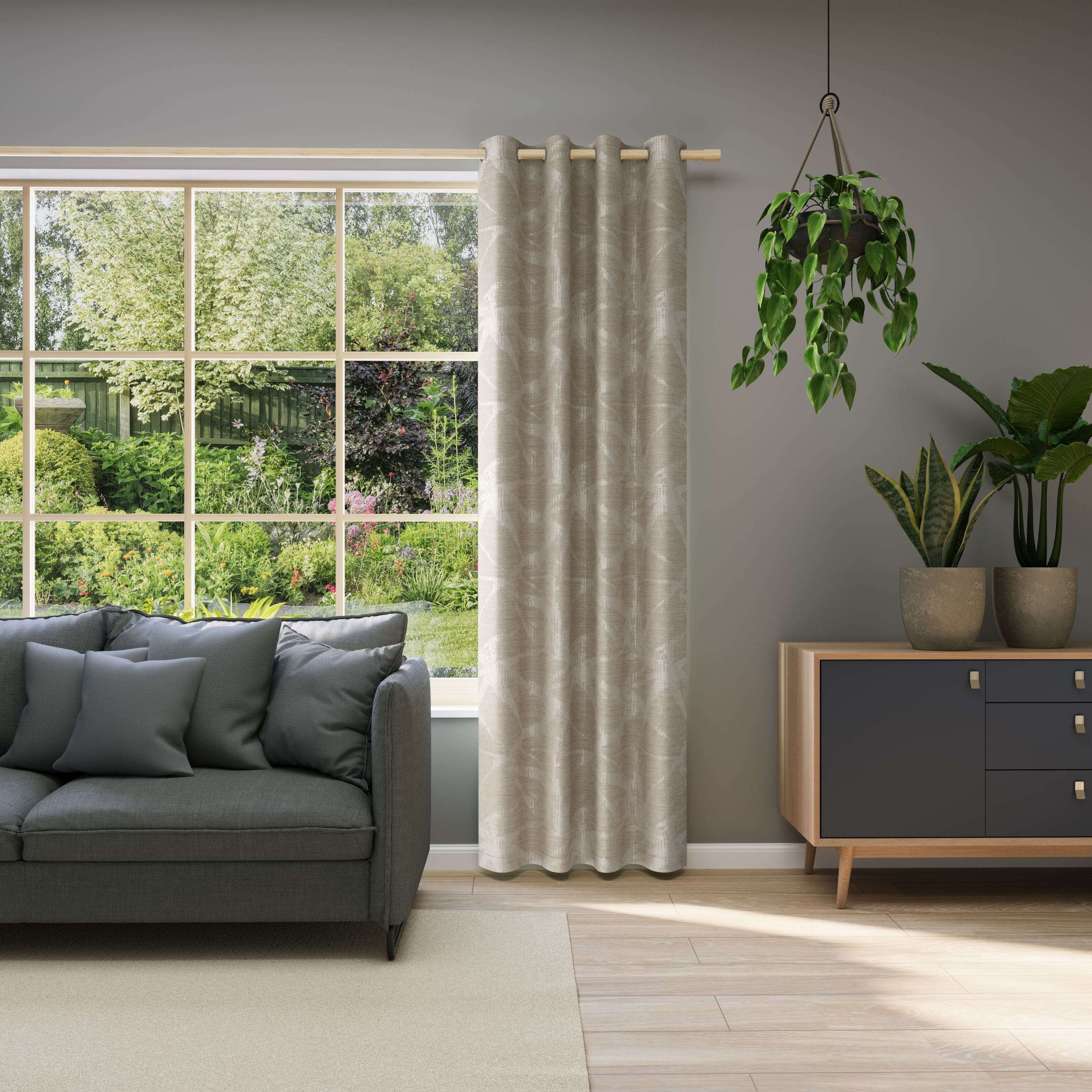 Neutex for you! Vorhang BELUGA (1 St), Ösen, blickdicht, Jacquard, Jacquard mit Allover-Design