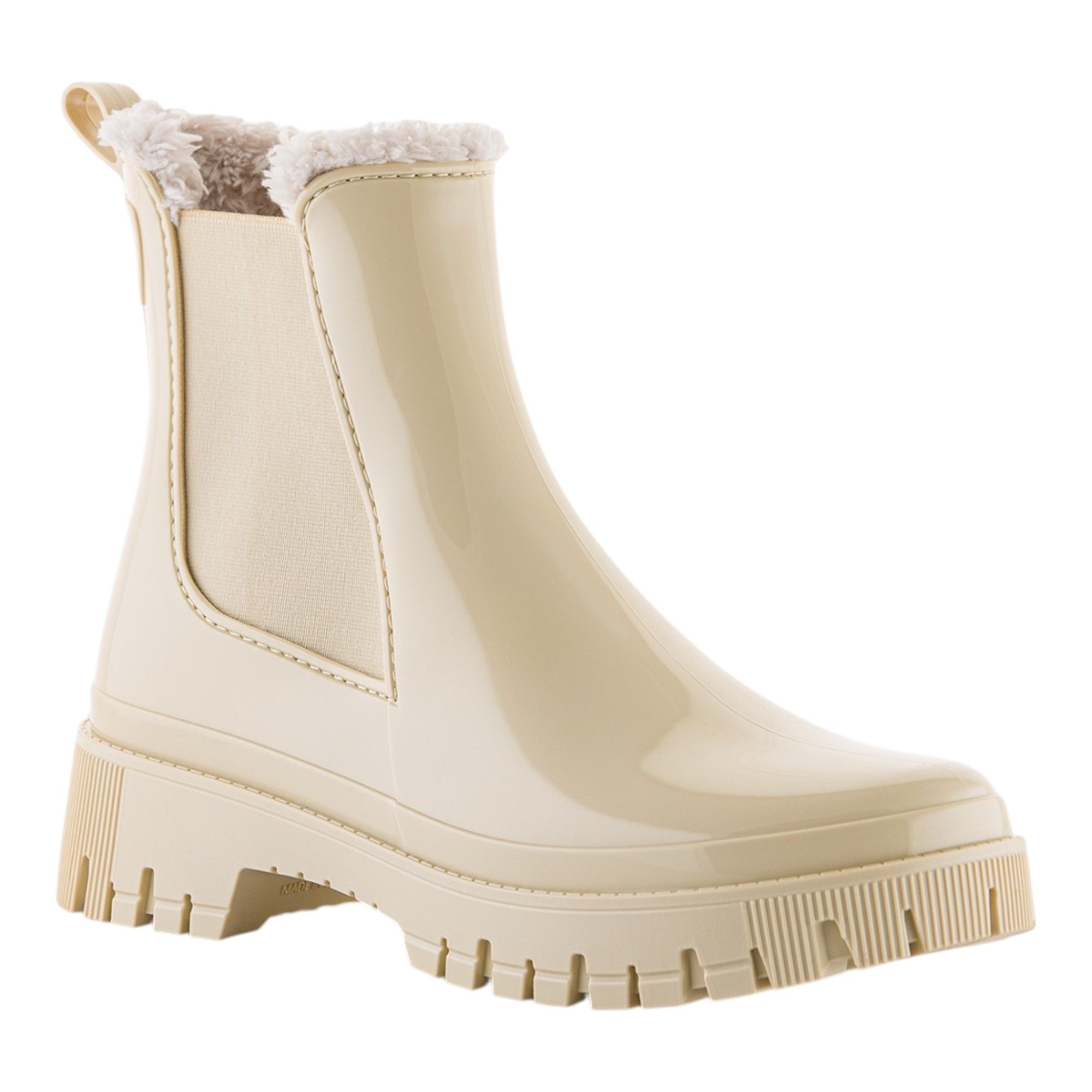 Lemon Jelly Gummistiefel Colden (gefütteter Chelseaboot) glänzend beige Damen Sneaker