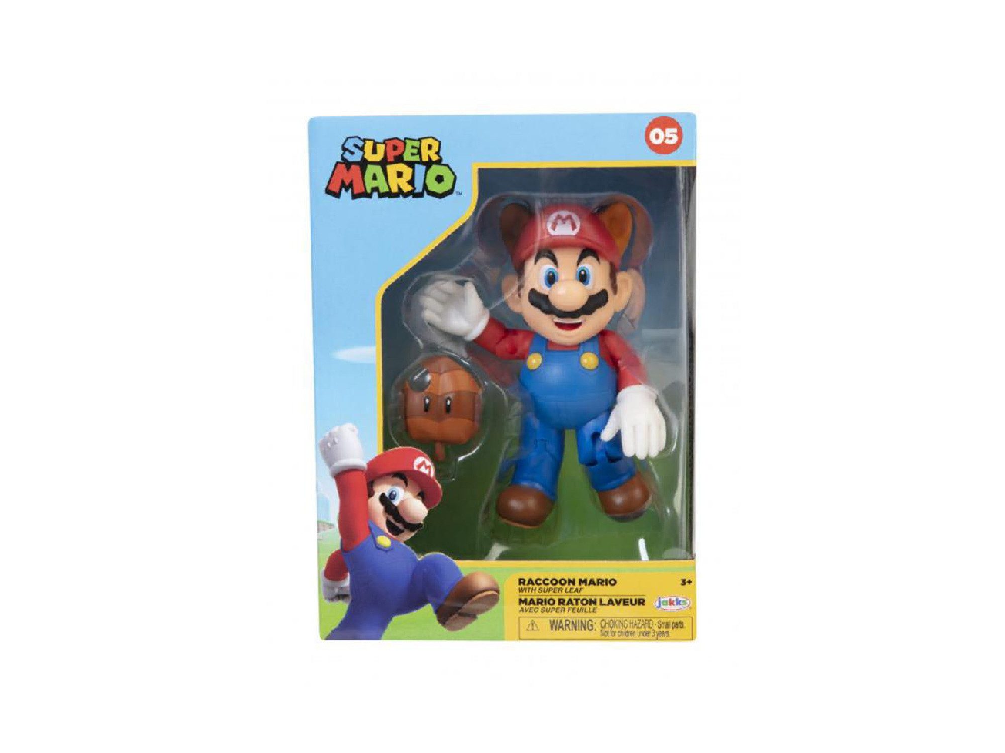 Spielfigur Nintendo Super Mario Figur Racoon Mario in Sammlerbox, 10 cm