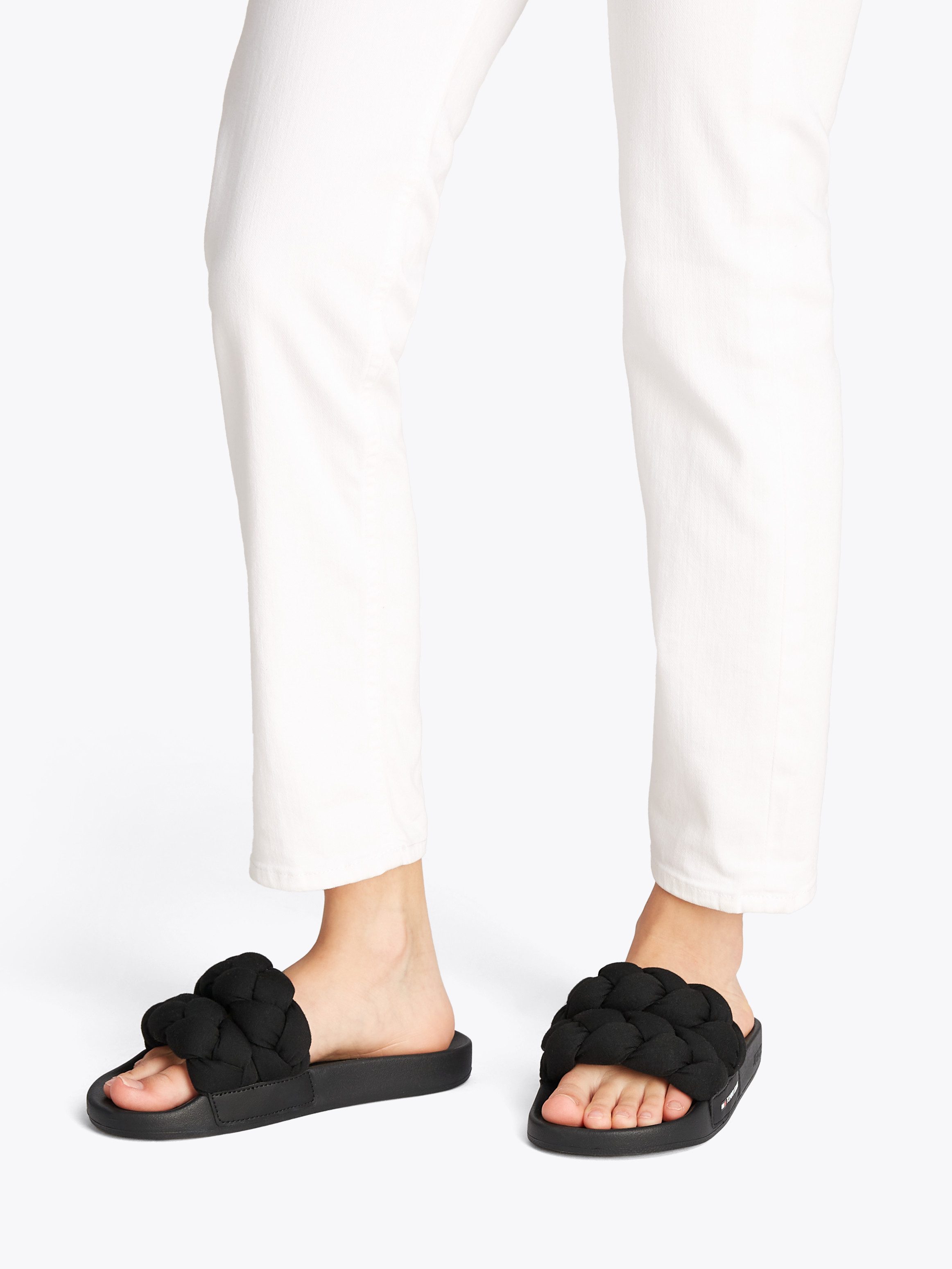 Tommy Jeans TJW BRAIDED SLIDE Pantolette, günstig online kaufen