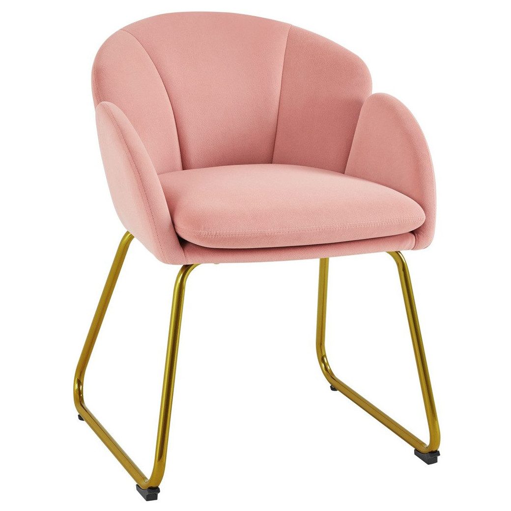 Yaheetech Esszimmerstuhl Polsterstuhl Lehnstuhl (1 St), mit Goldenen Metall günstig online kaufen