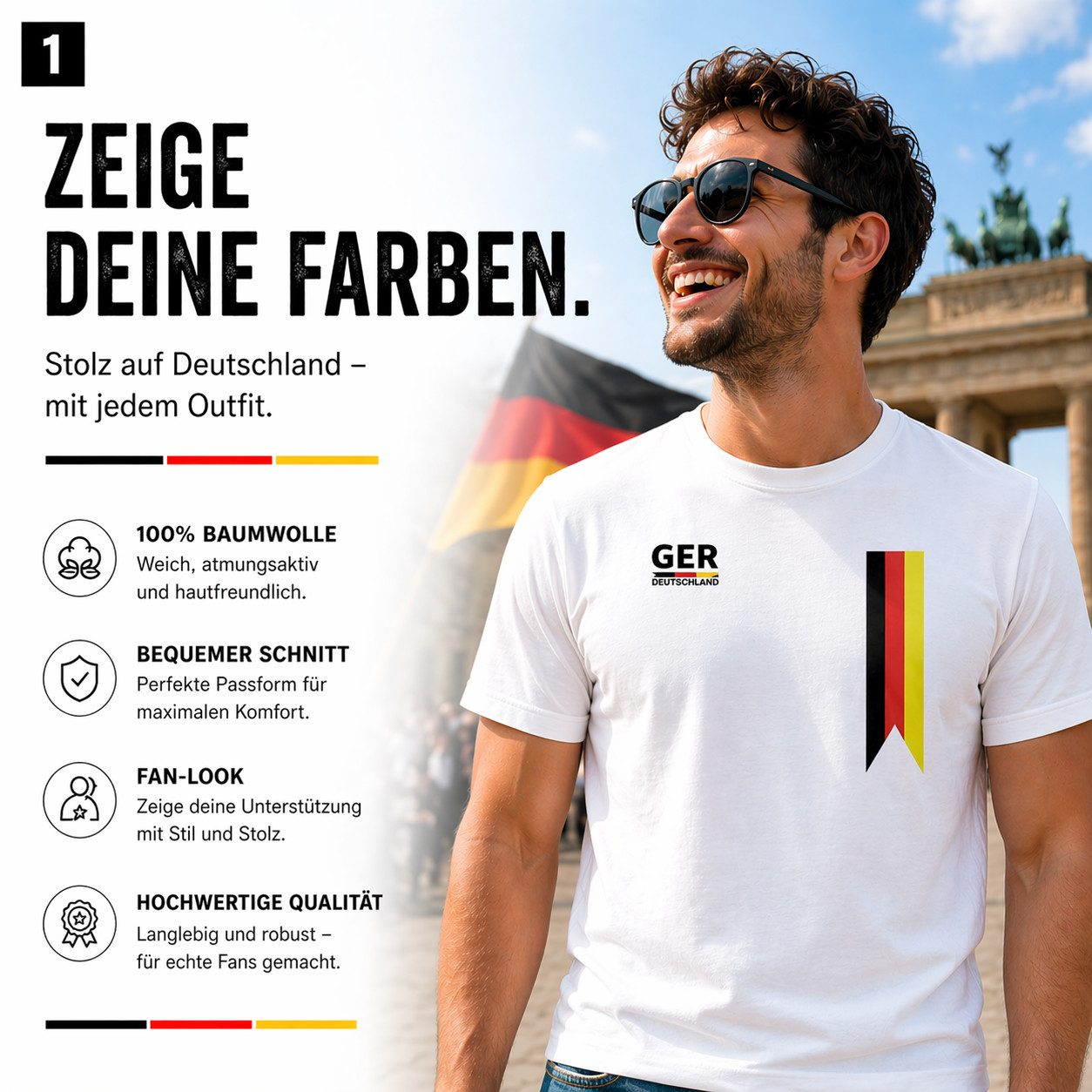 TK Gruppe Fußballtrikot Deutschland WM 2026 T-Shirt - Fußball Weltmeisterschaft Trikot (Packung)