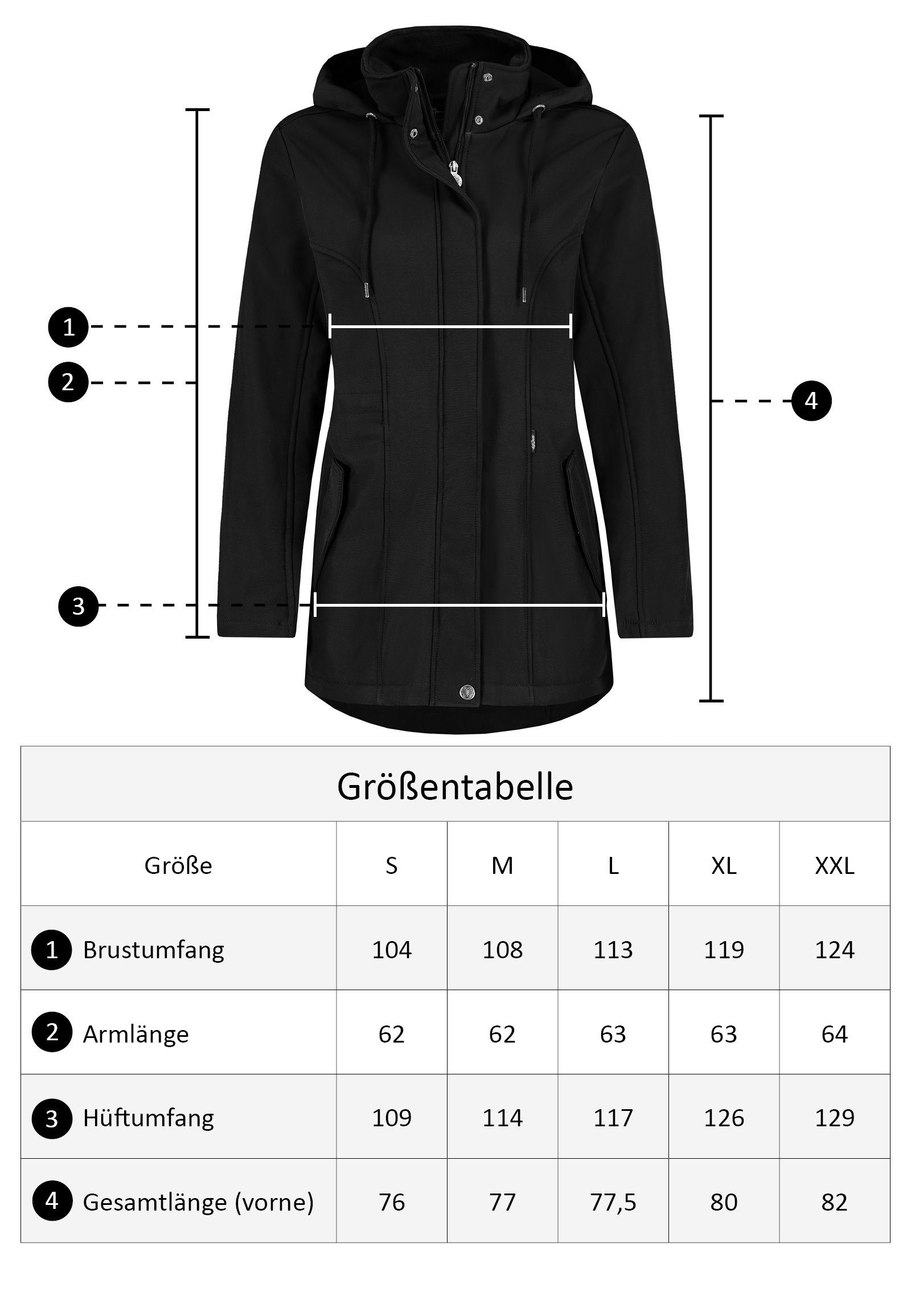 Softshelljacke Softshelljacke Eight2Nine Lange Microfleece black