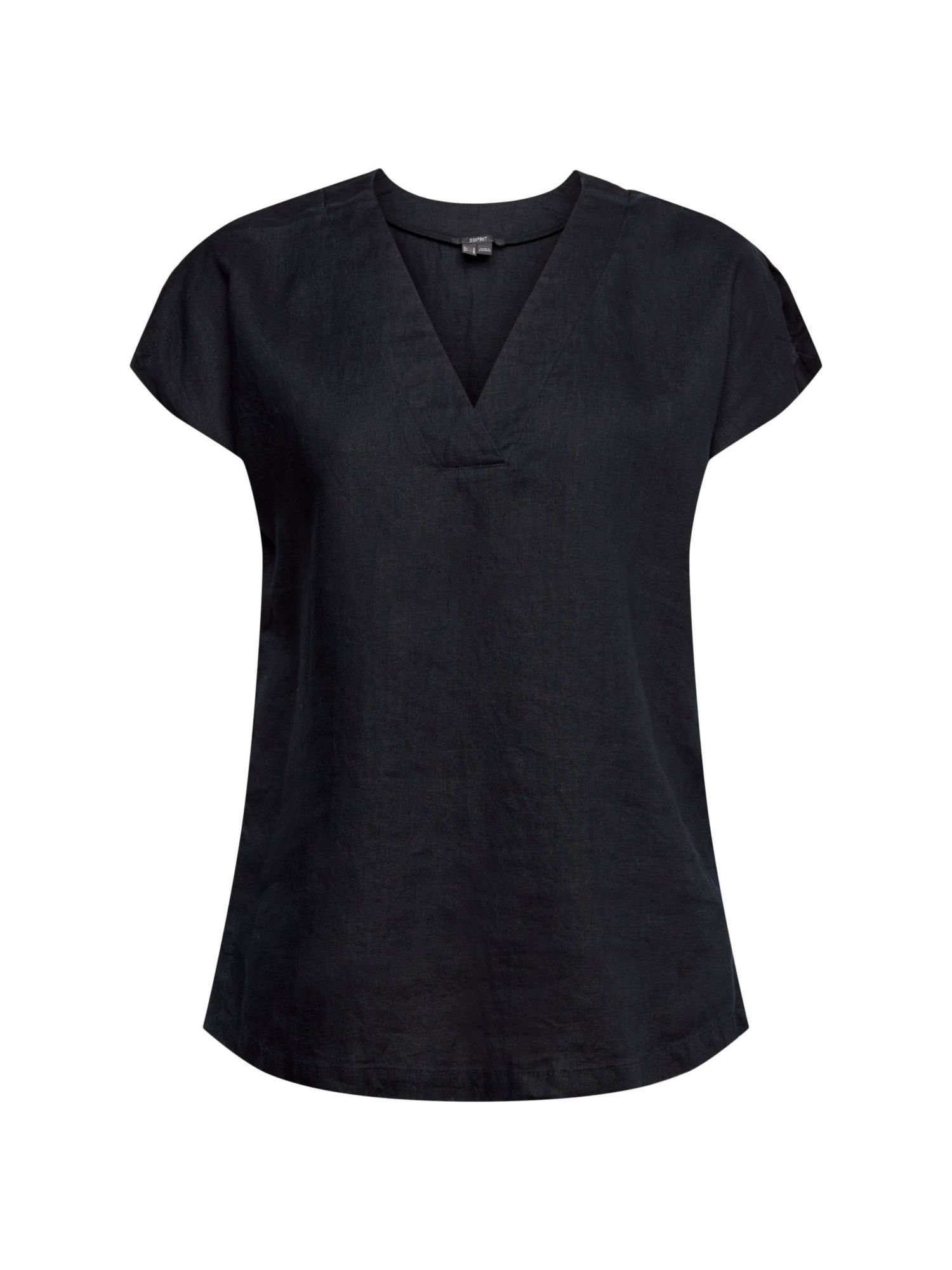 Damen Shirts Esprit Collection Kurzarmbluse Bluse aus 100% Leinen