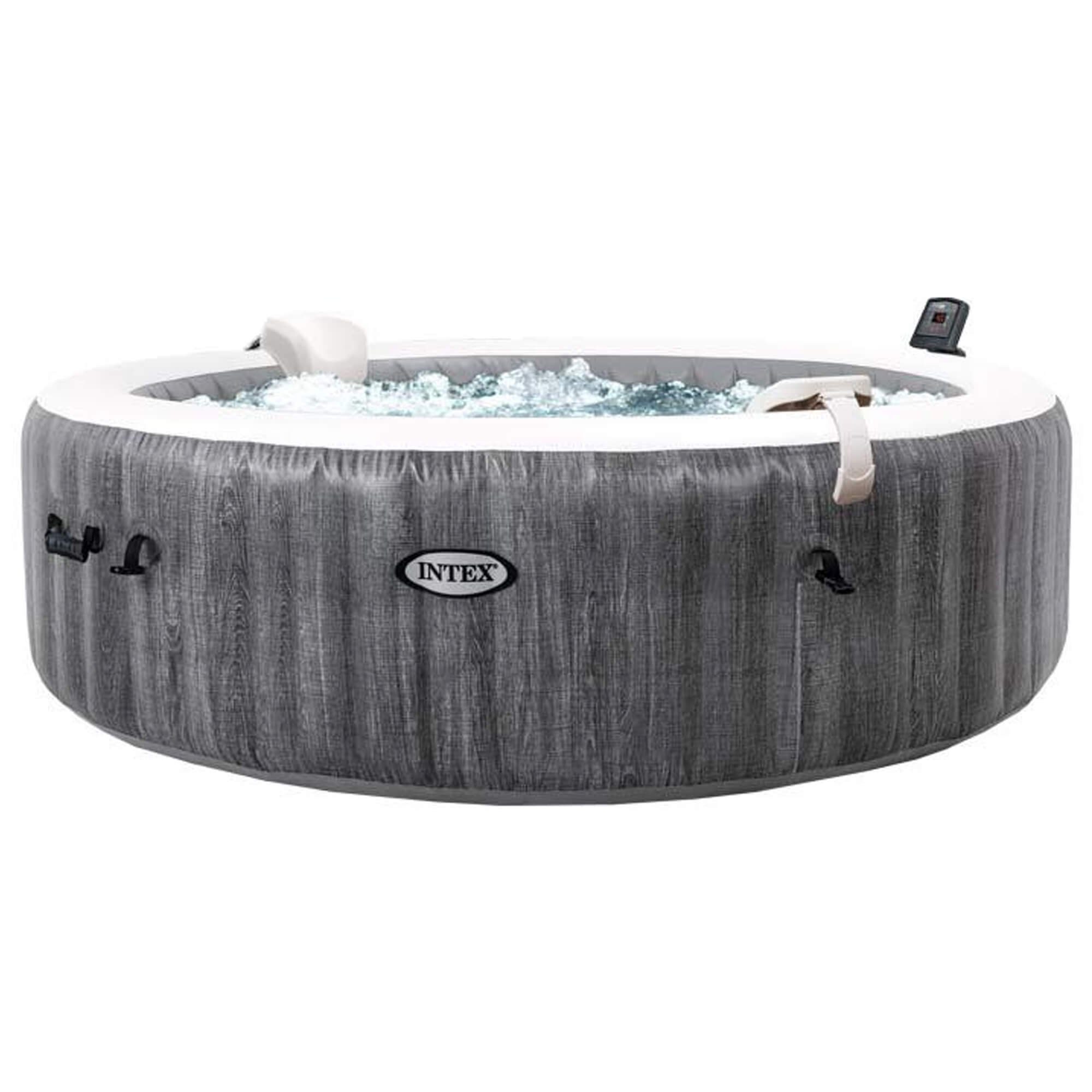 Intex Whirlpool Intex Pure SPA Bubble GreyWood Deluxe, (Komplett-Set)