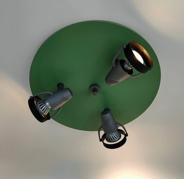 niermann Deckenstrahler Strahler Salbeigrün, ohne Leuchtmittel, 3 verstellbare Spots
