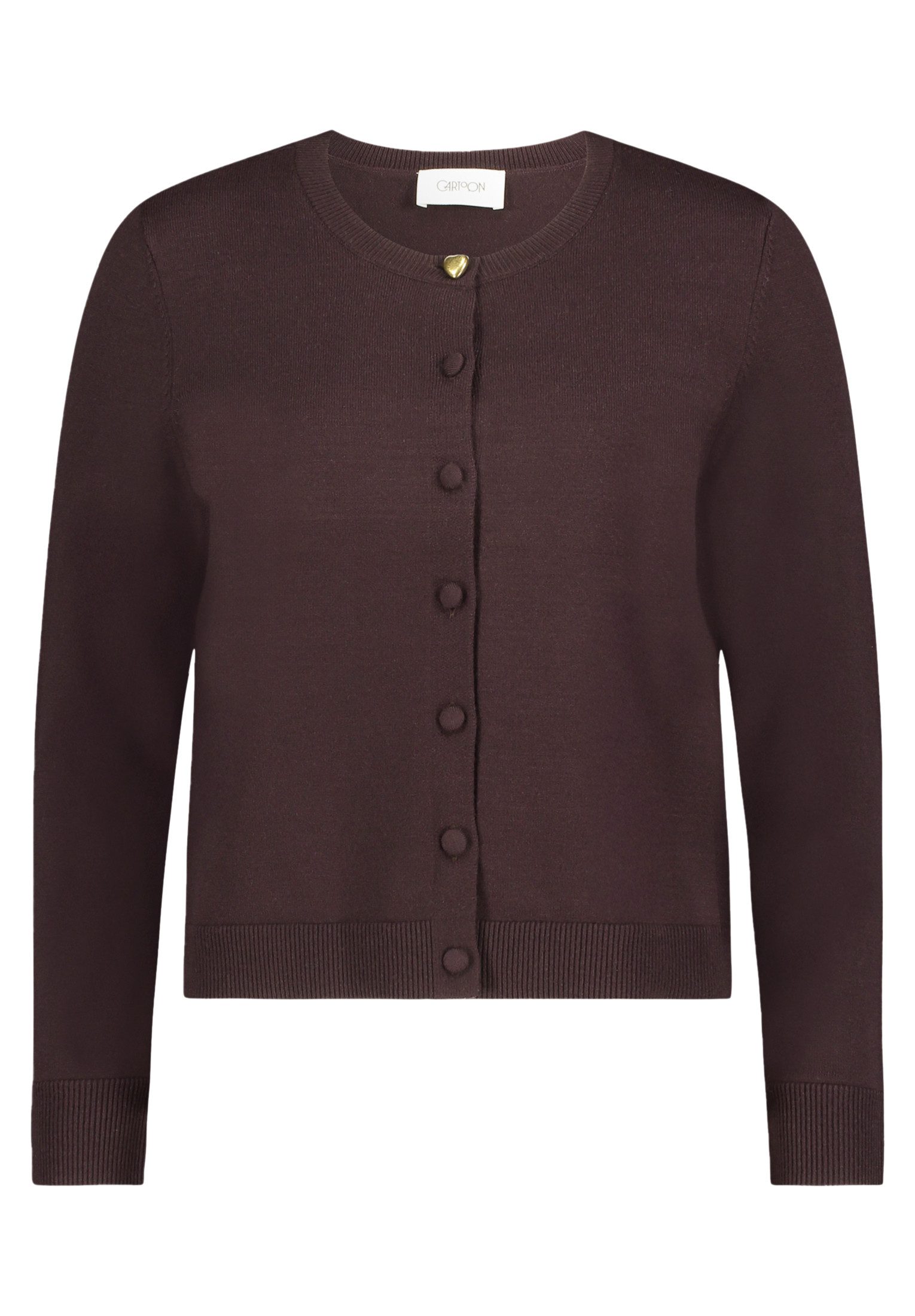 Cartoon Strickjacke Damen Feinstrickjacke mit Rundhalsausschnitt (1-tlg) günstig online kaufen