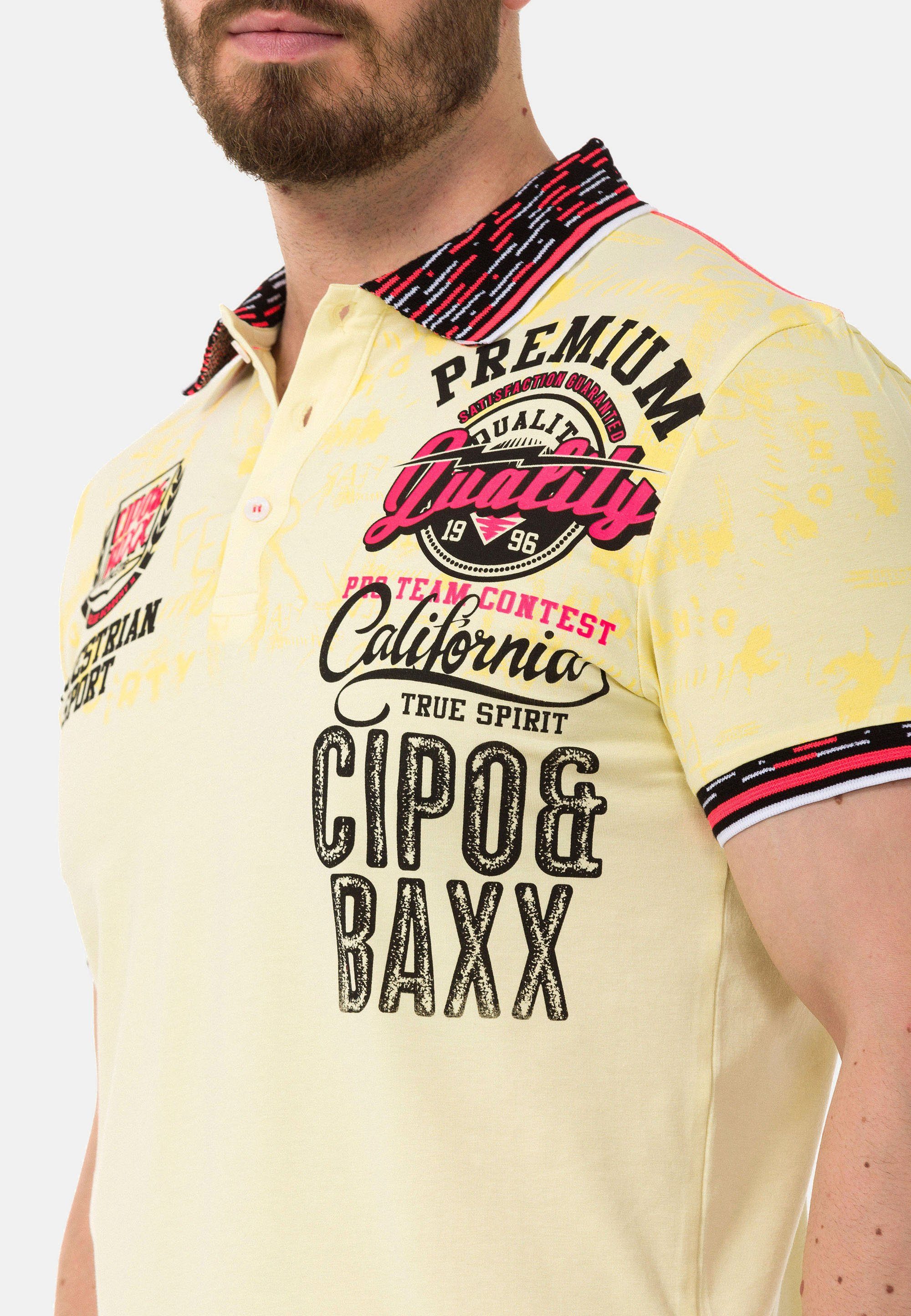 Cipo in Baxx Poloshirt coolem gelb Polo-Design &