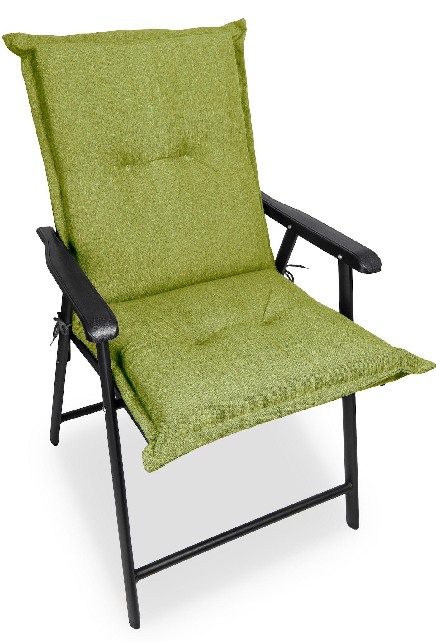 Stuhlauflage Stuhlkissen 100 x Grün Stück 9 Outdoor cm, sunnypillow Niedriglehner Indoor Gartenstuhlauflagen / Stuhlkissen, x 2 50