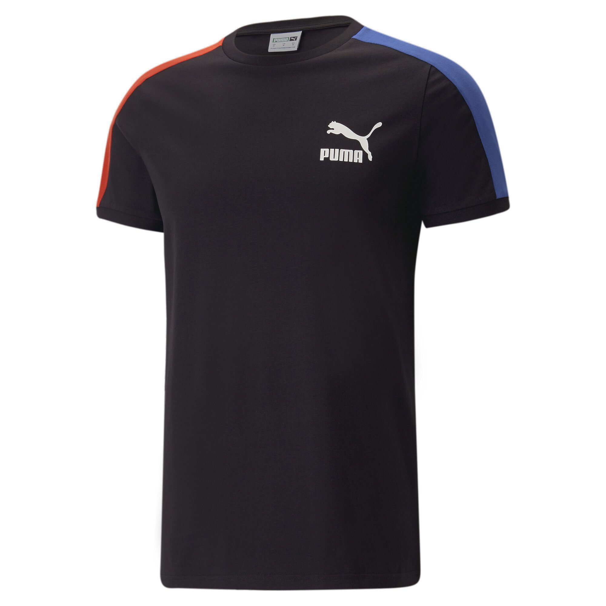 PUMA T-Shirt T7 ICONIC T-Shirt Herren Black Royal Sapphire