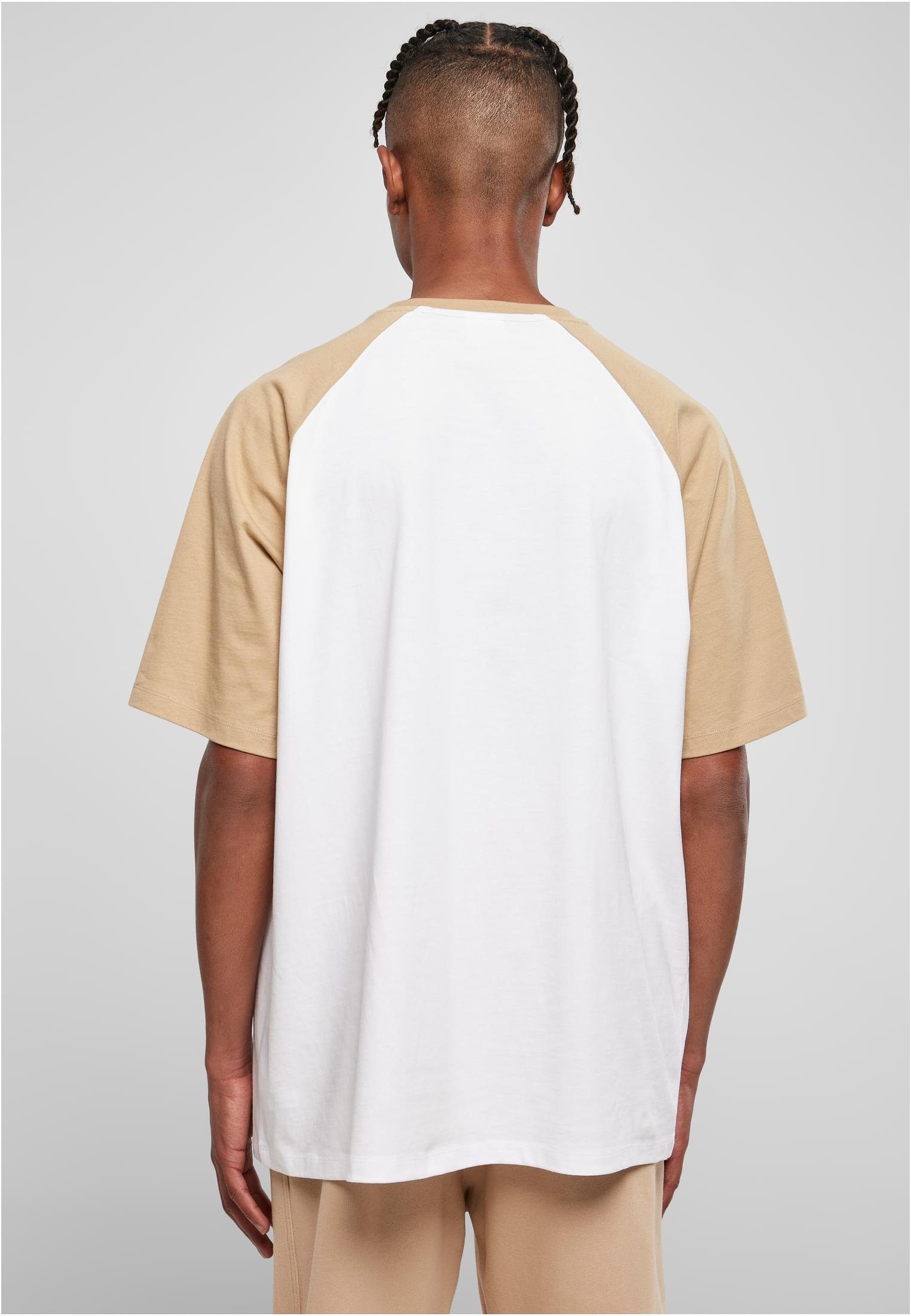 Herren Raglan (1-tlg) Kurzarmshirt Oversized white/unionbeige CLASSICS Tee Organic URBAN
