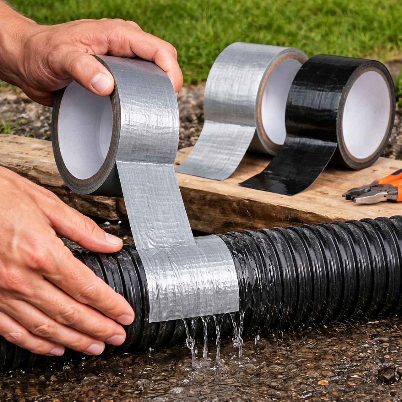 Koopman Klebeband Panzertape Gewebeband Gaffaband Schwarz / Silber 48mmx10m 6er Set (6-St) Faserverstärkt, hohe Haftkraft, 10m je Rolle, Universell, Vielseitig