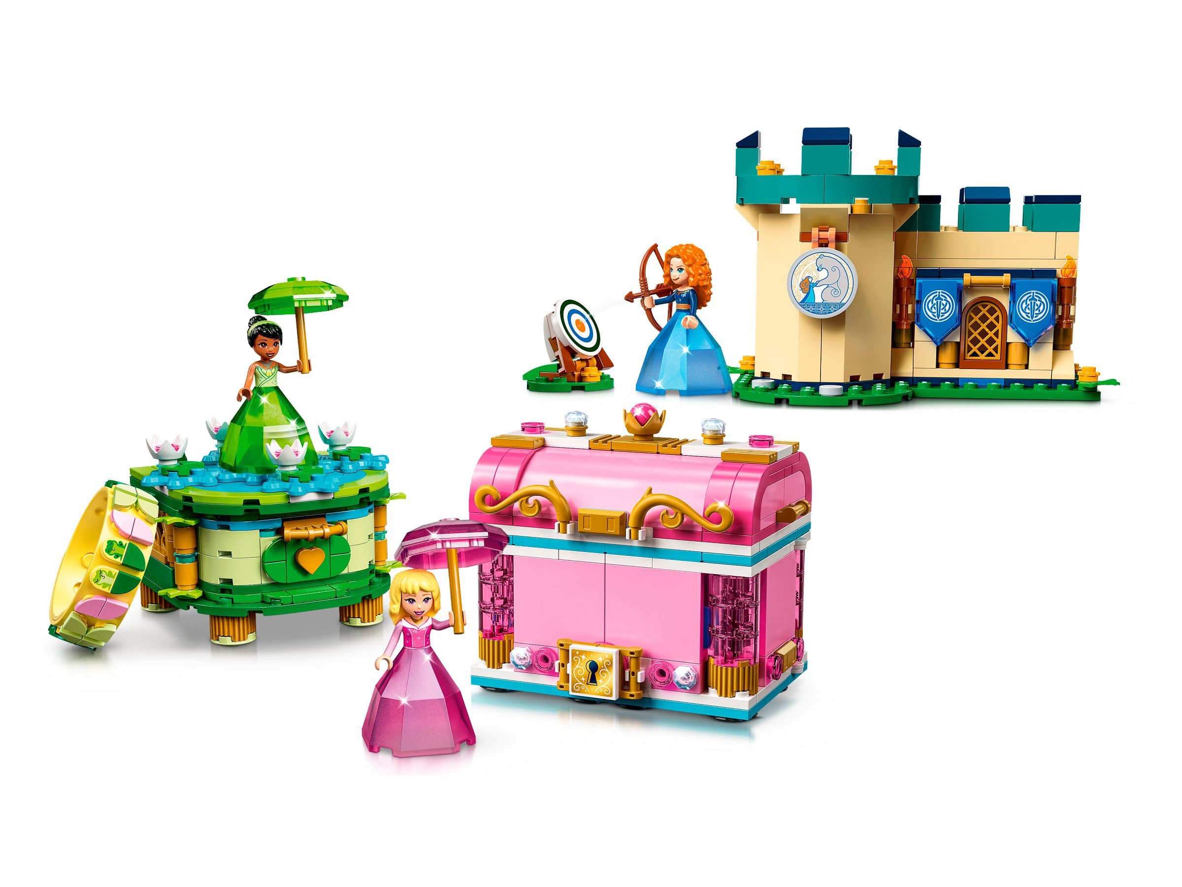 LEGO® LEGO® Disney™ 43203 Auroras, Meridas und Tianas Zauberwerke Konstruktionsspielsteine, (558 St)