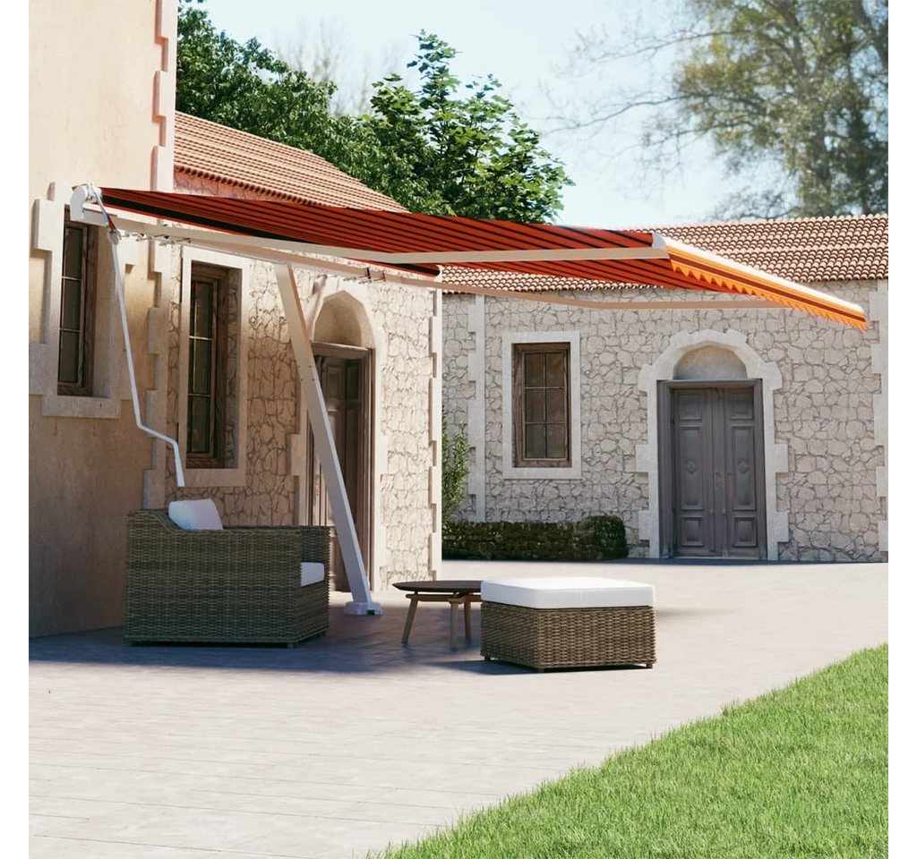 Thumbnail - furnicato Markise Standmarkise Automatisch 400x300 cm Orange/Braun (1-St)