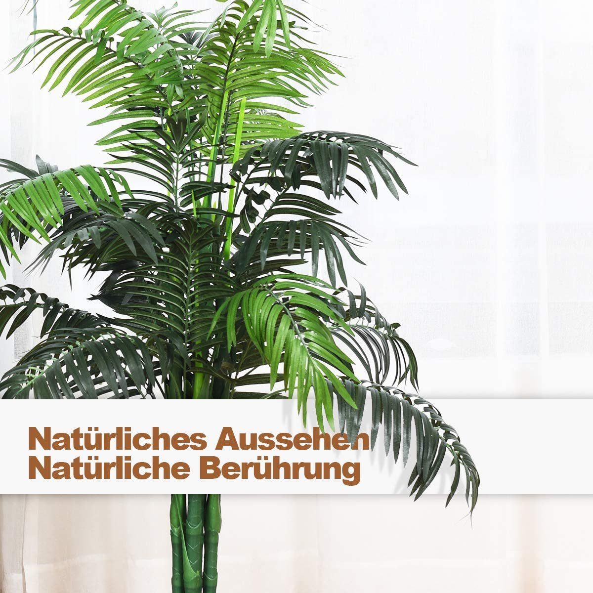 Kunstbaum, COSTWAY, Höhe 110 cm, mit Basistopf