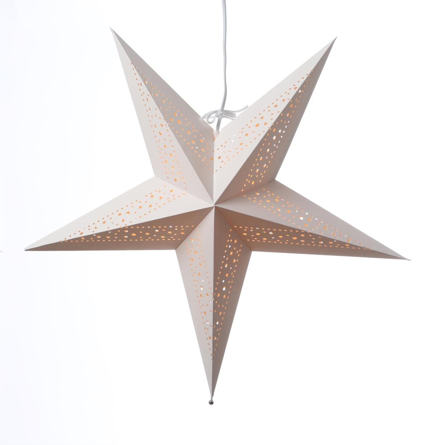 MARELIDA LED Stern Papierstern Lea Weihnachtsstern Faltstern Leuchtstern 55cm