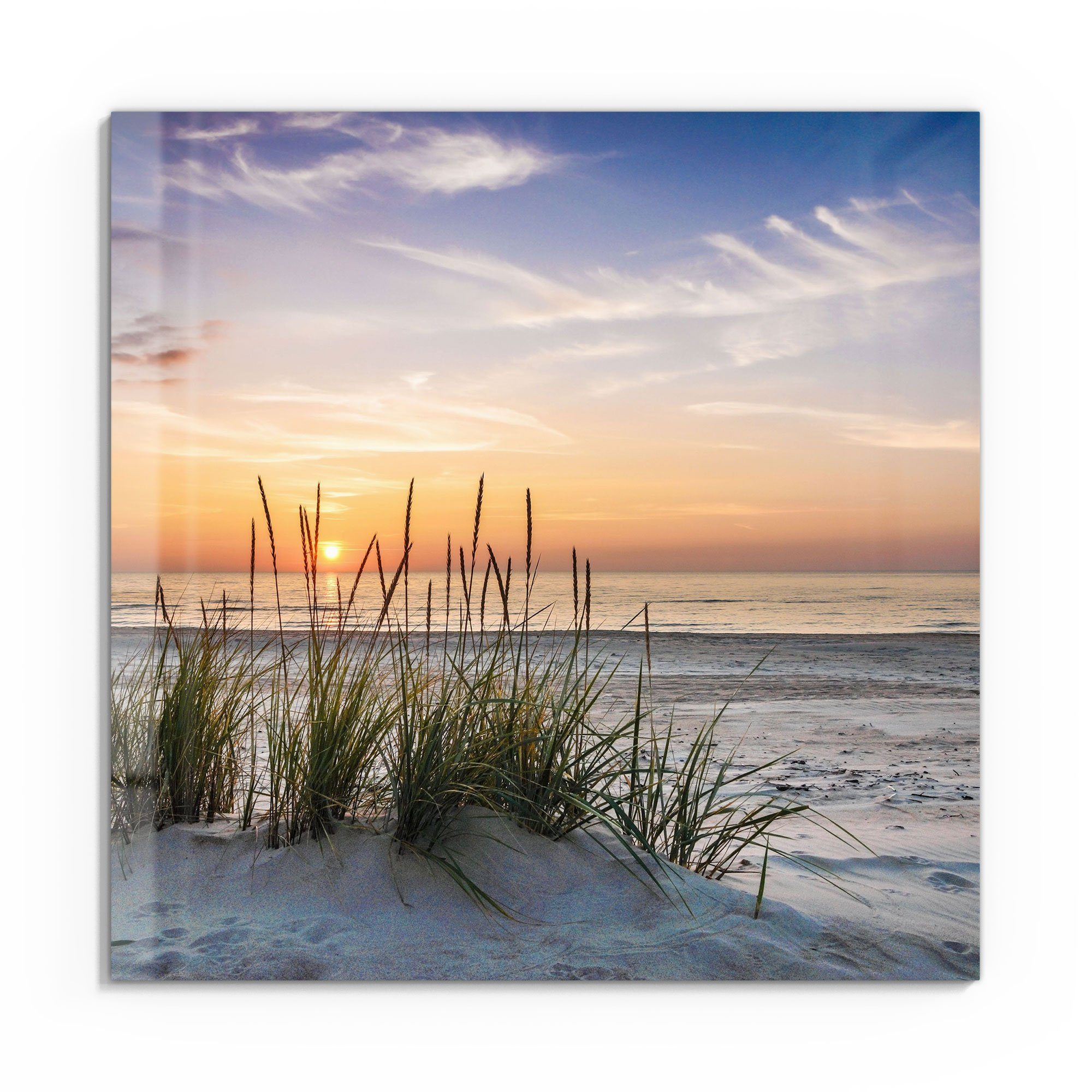 DEQORI Glasbild 'Sonnenuntergang am Strand', 'Sonnenuntergang günstig online kaufen